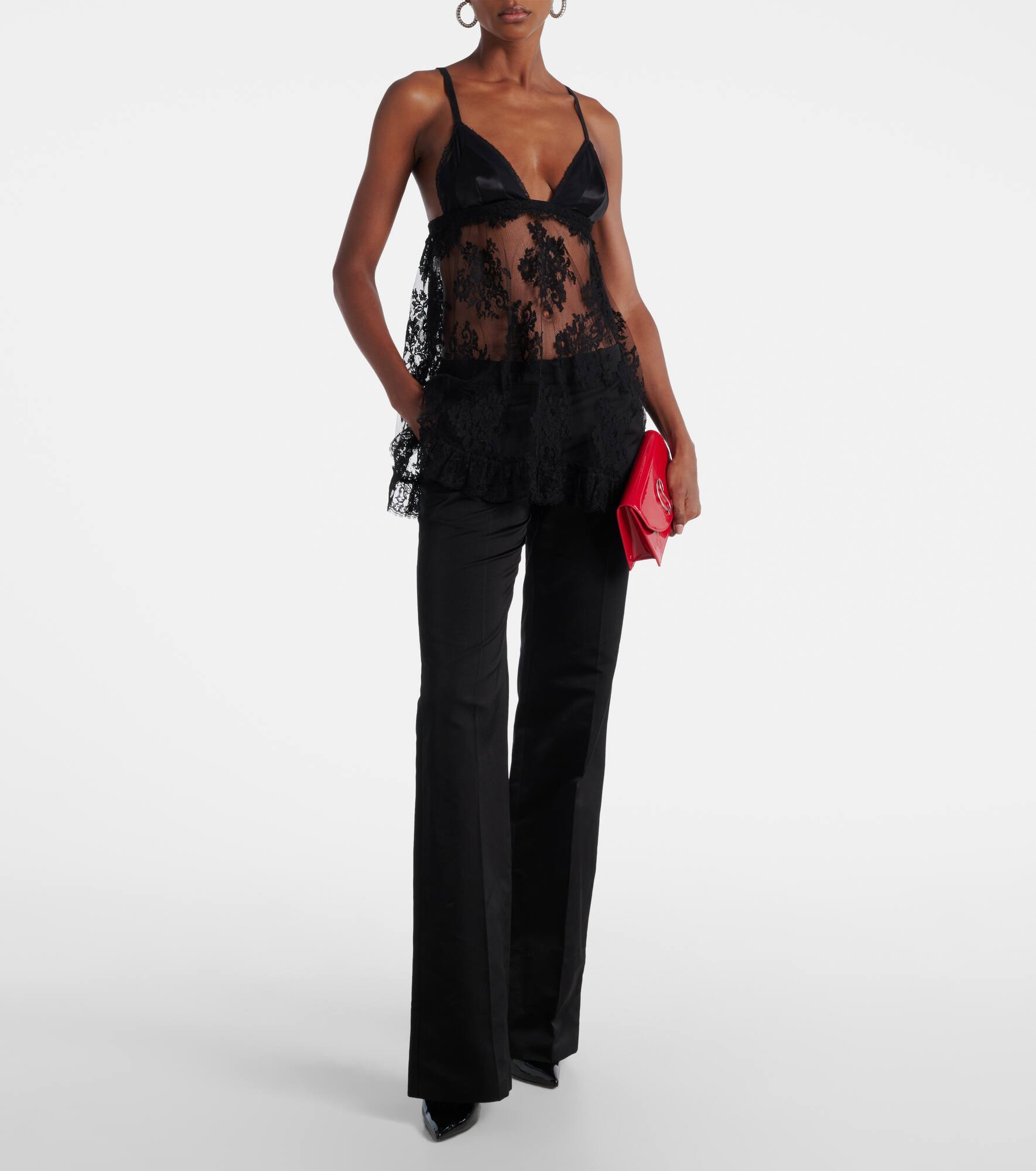 Loubi54 patent leather clutch - 5