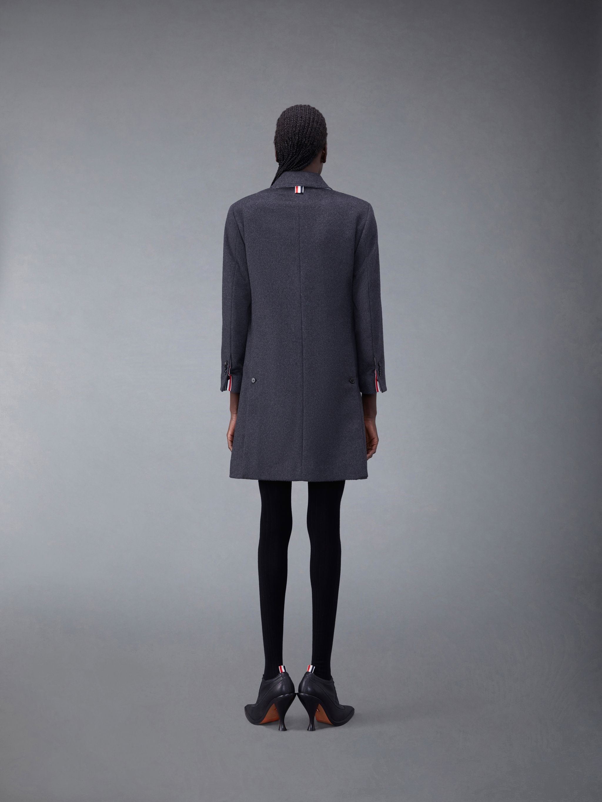 Zibeline Melange Cashmere Classic Bal Collar Overcoat - 2