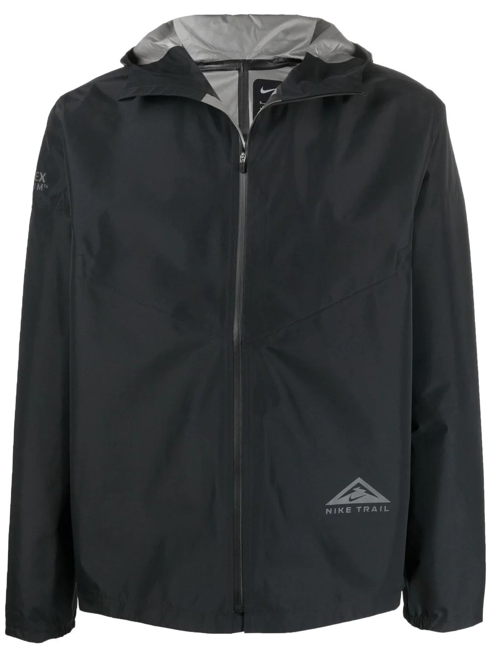 logo-print zip-up windbraker - 1