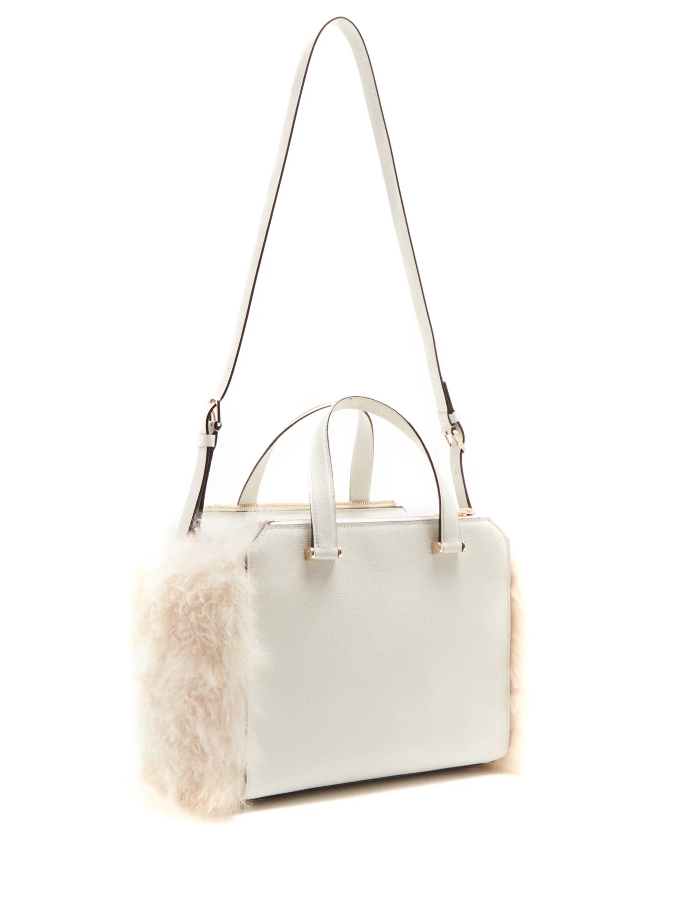 Passepartout medium shearling-trimmed leather bag - 5