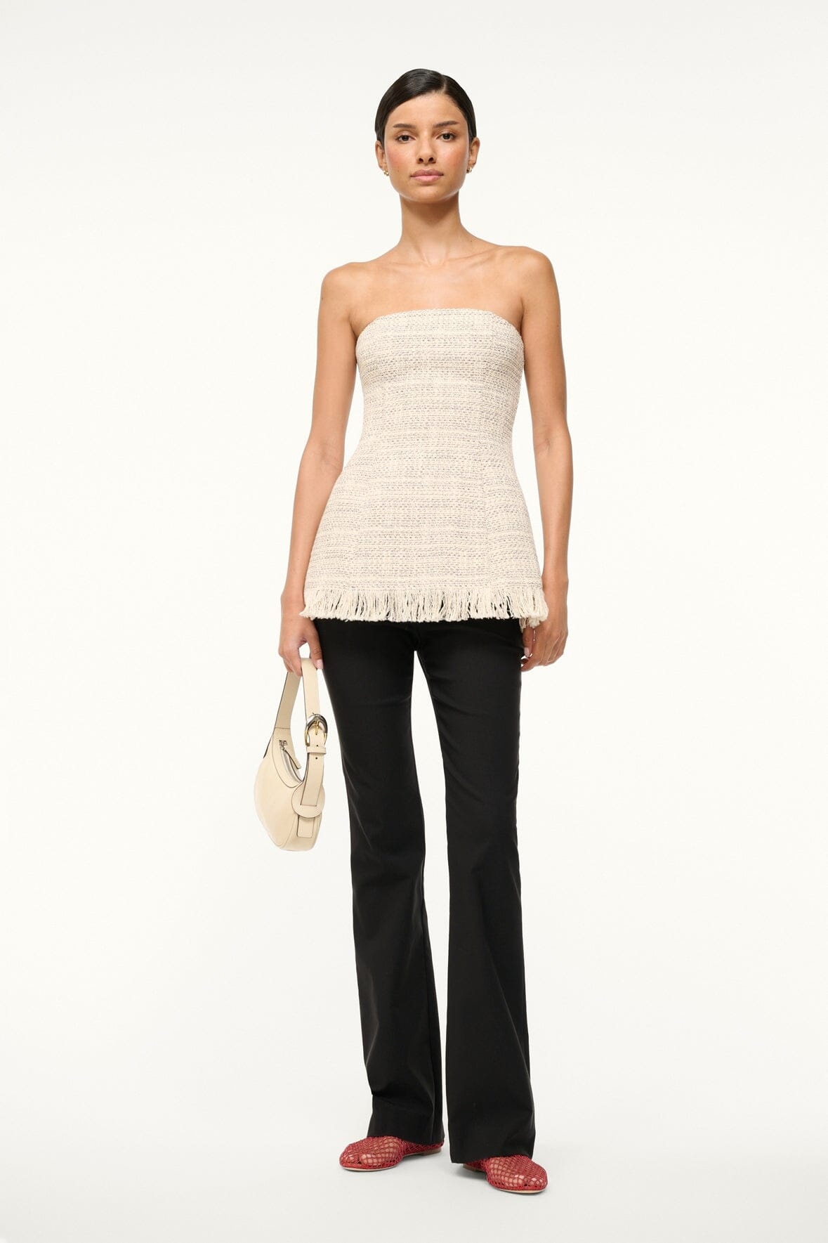 STAUD SILVIA TOP IVORY MULTI - 8