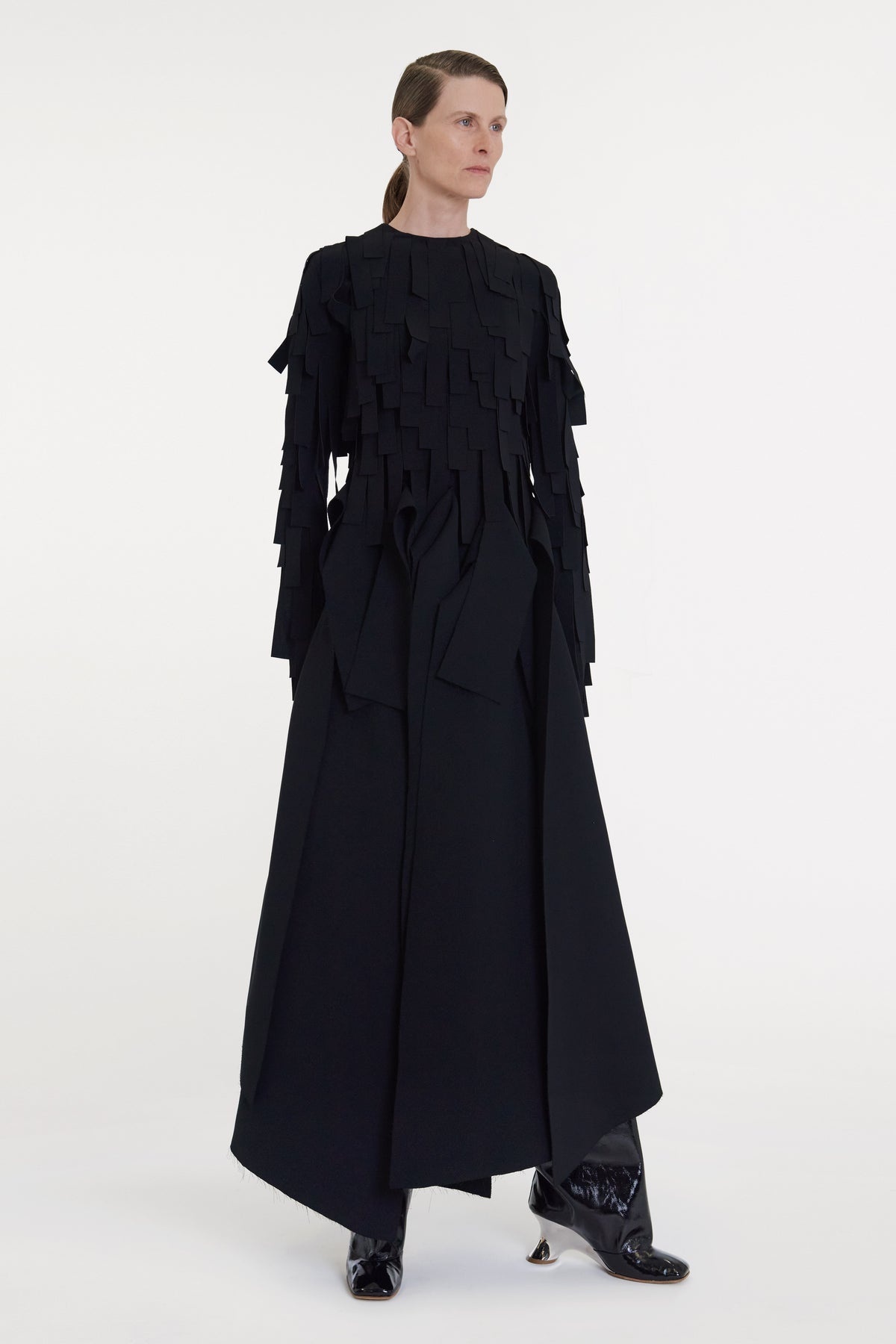MULTIPLE ASYMMETRIC PANELS SKIRT BLACK - 11