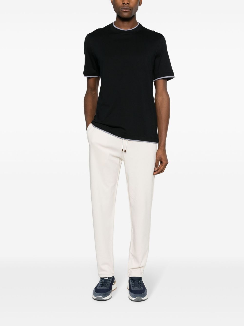layered-effect T-shirt - 2