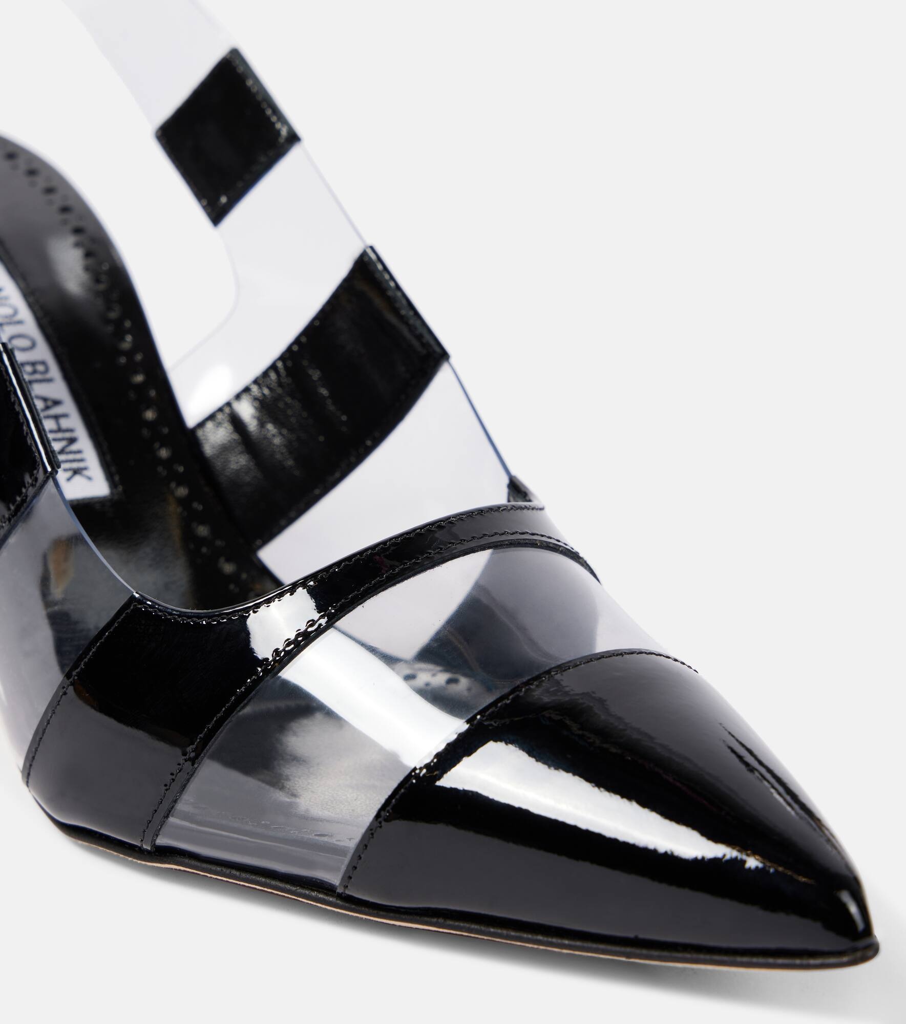 Uxra patent leather and PVC slingback pumps - 6