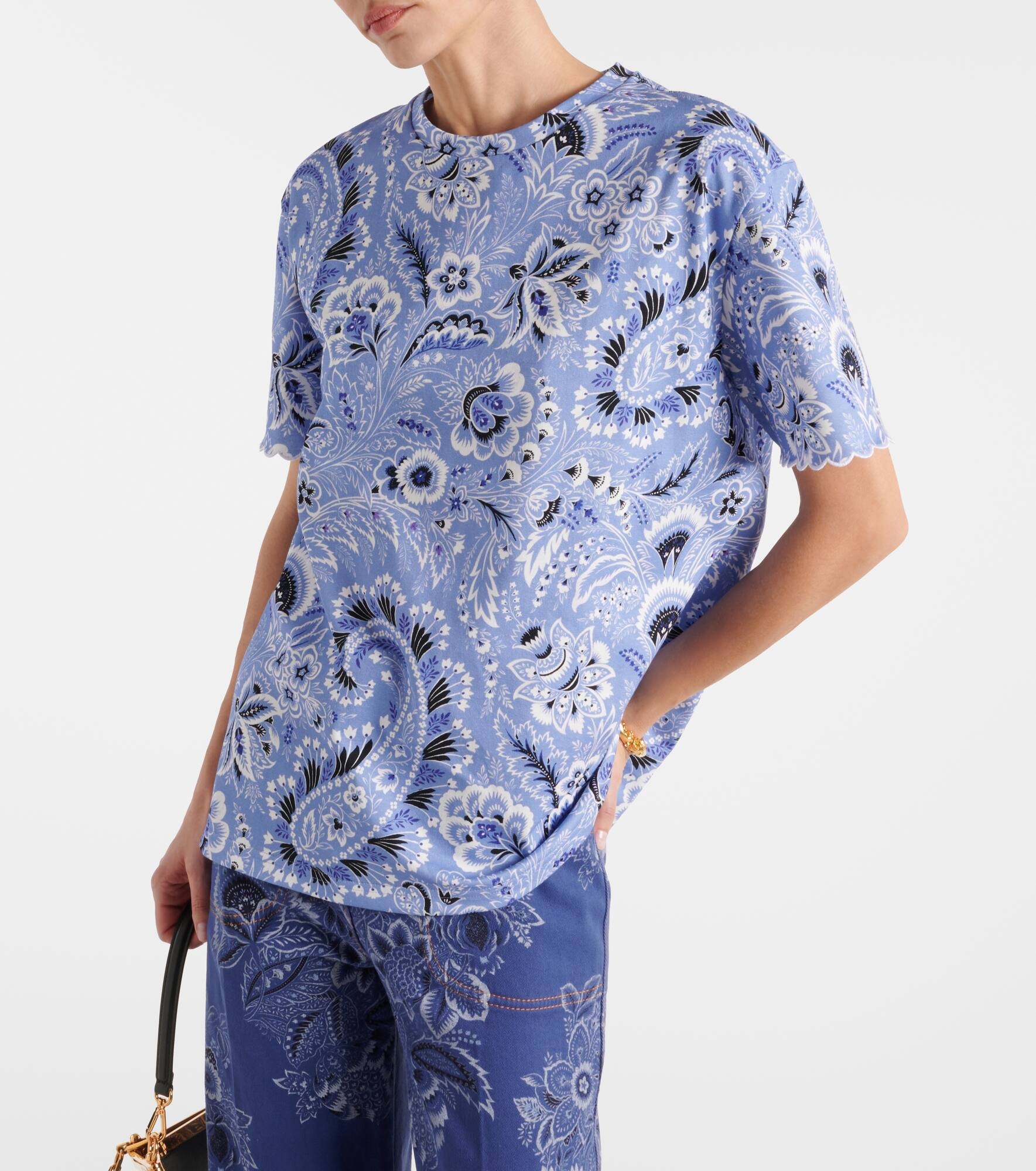Printed cotton jersey T-shirt - 4