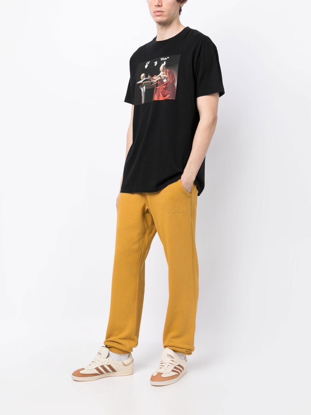 embroidered-logo drawstring track pants - 2