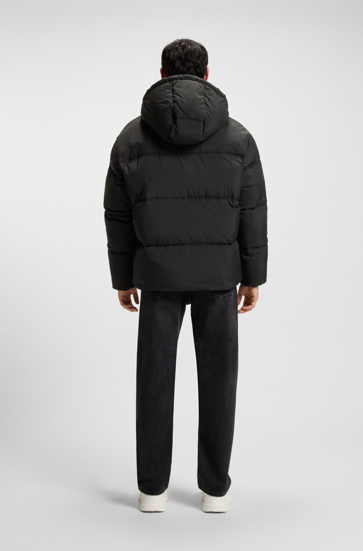 WATER-REPELLENT PADDED JACKET WITH BLUE LOGO LABEL - 4