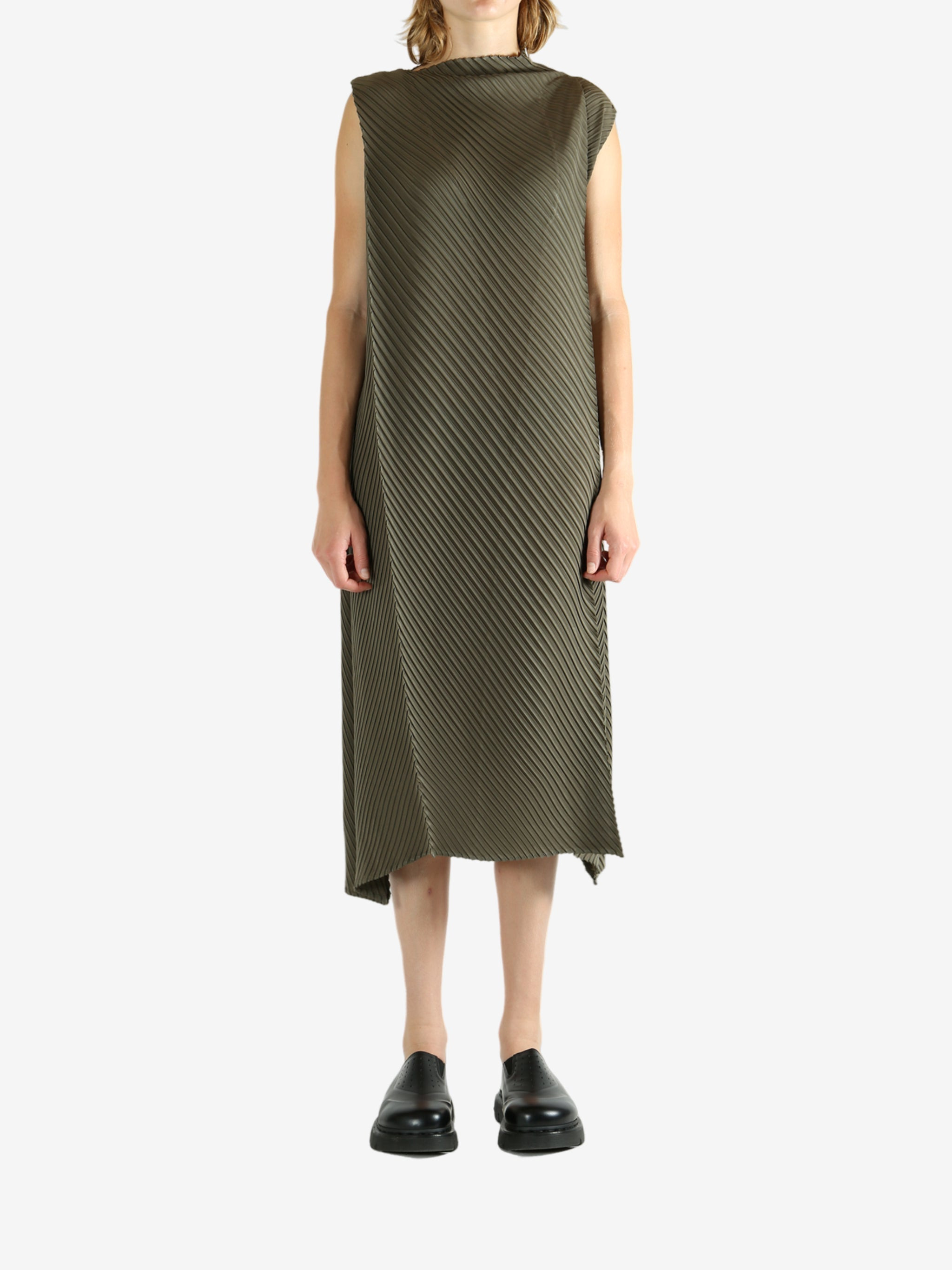 ISSEY MIYAKE - Women Soft Fold Pleats Dress - 1