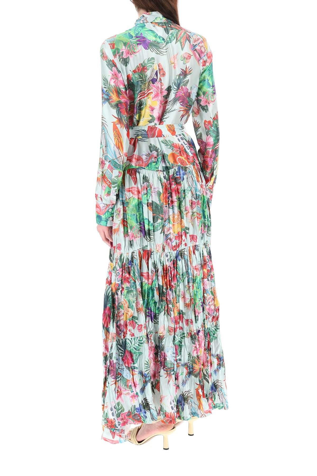 DALMA TROPICAL PRINT LONG DRESS - 4