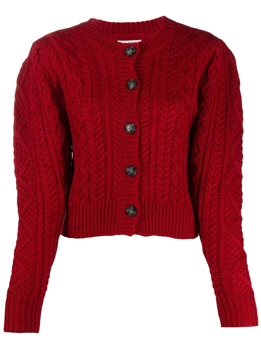 cable knit cardigan - 1