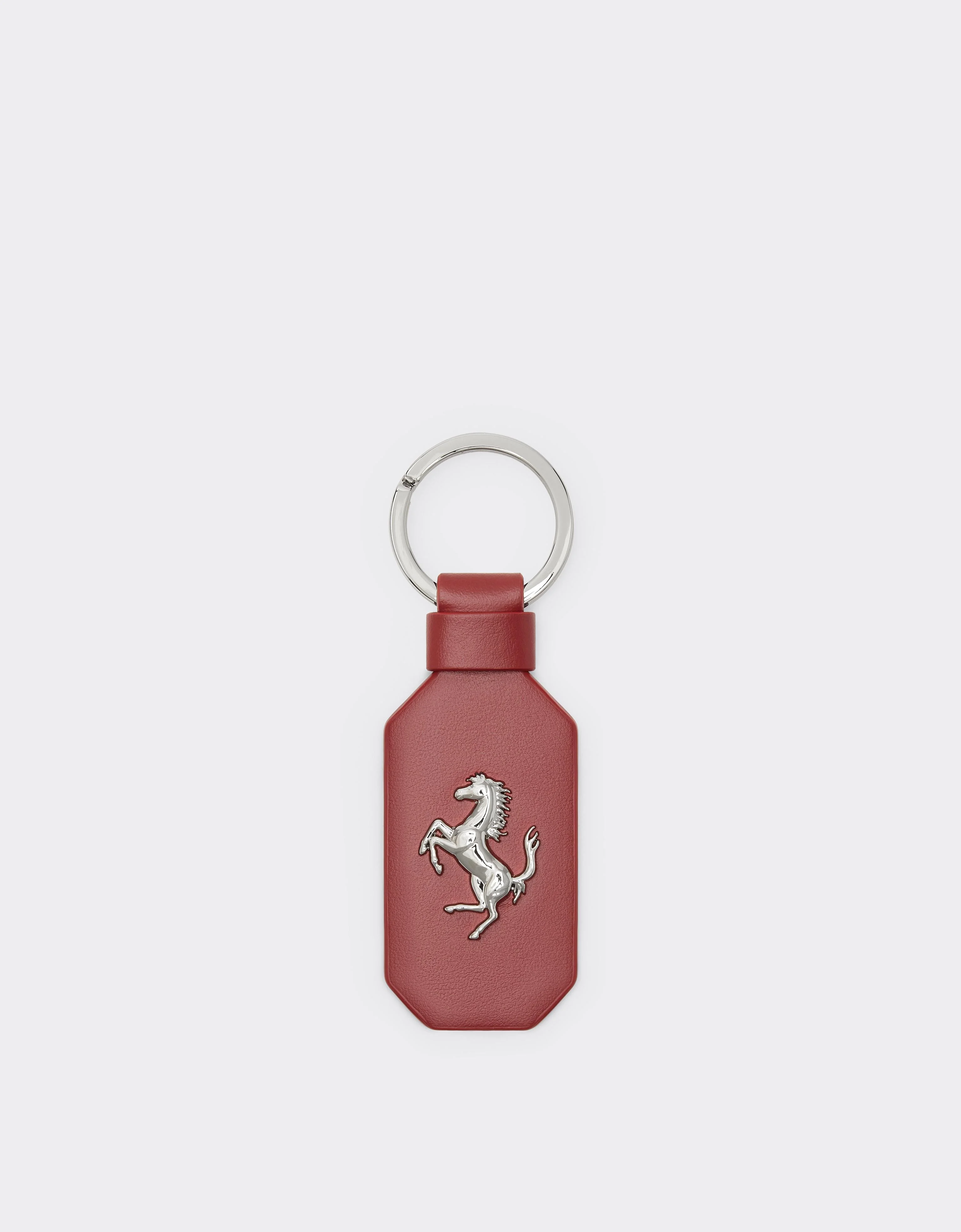 Leather Keyring with Prancing Horse - 1