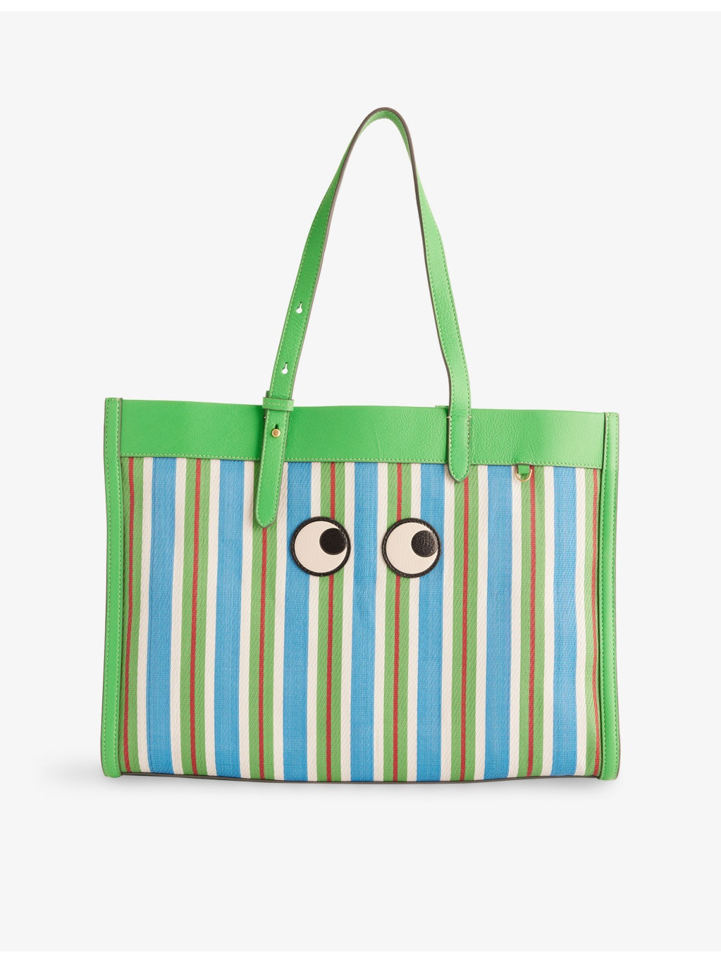 E/W Eyes Striped Mesh Tote Bag - 1