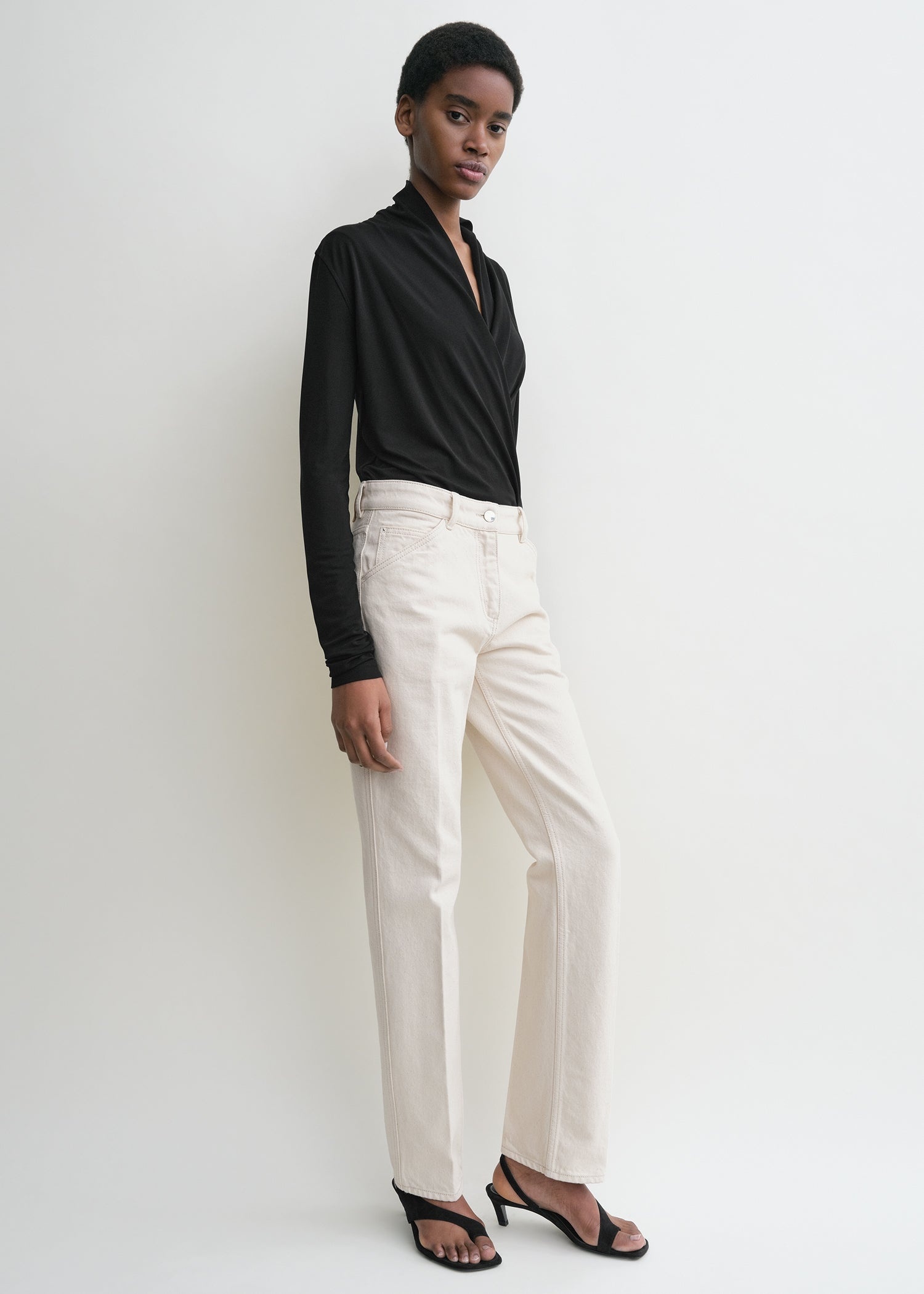 Low slim denim ecru - 3
