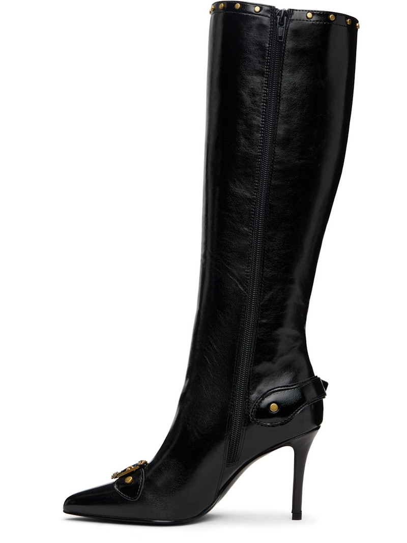 VERSACE JEANS COUTURE Black Couture1 Scarlett Knee-High Tall Boots outlook