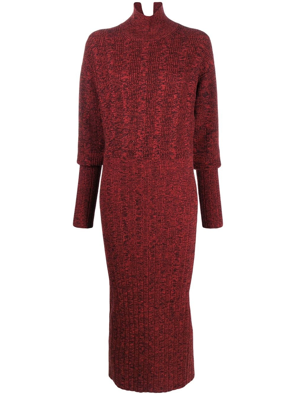 textured knit dress - 1