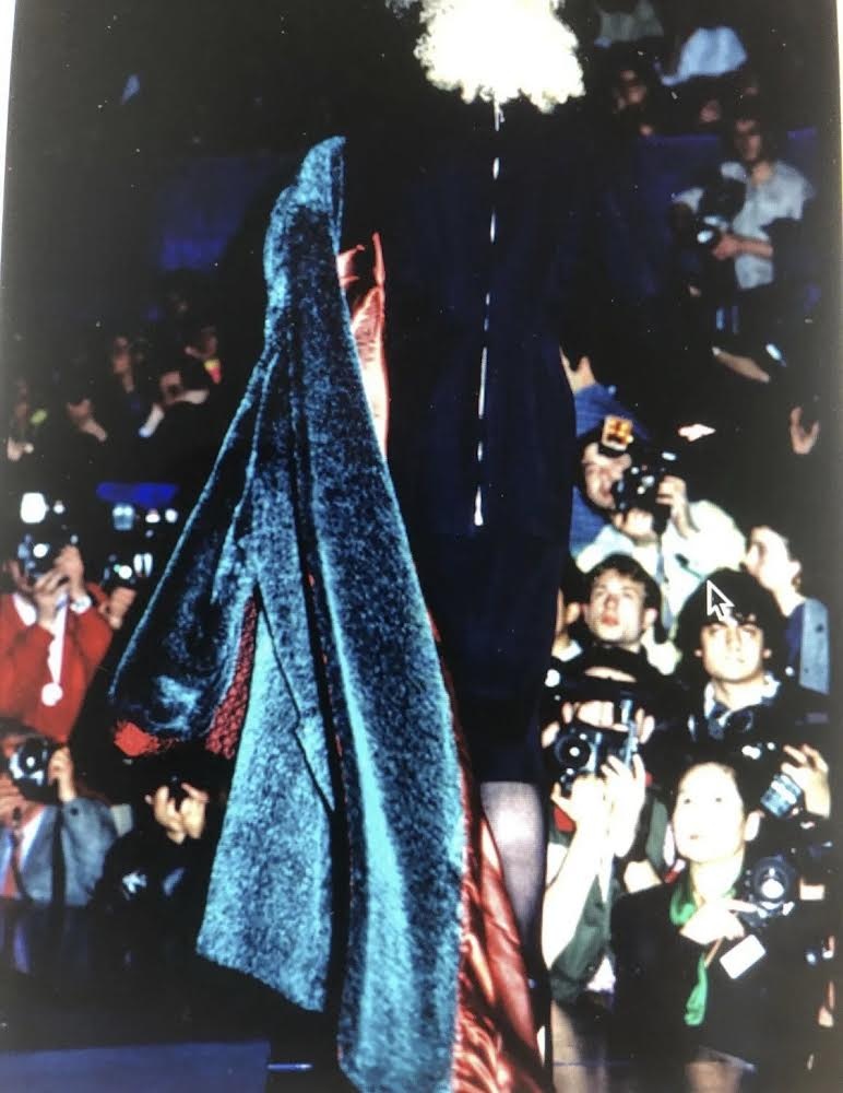 Jean Paul Gaultier 80s Lightening Blue Faux Fur Coat - 3