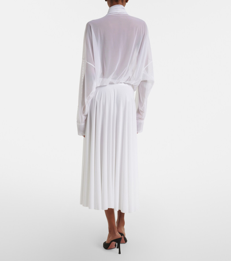 Pleated jersey midi skirt 6