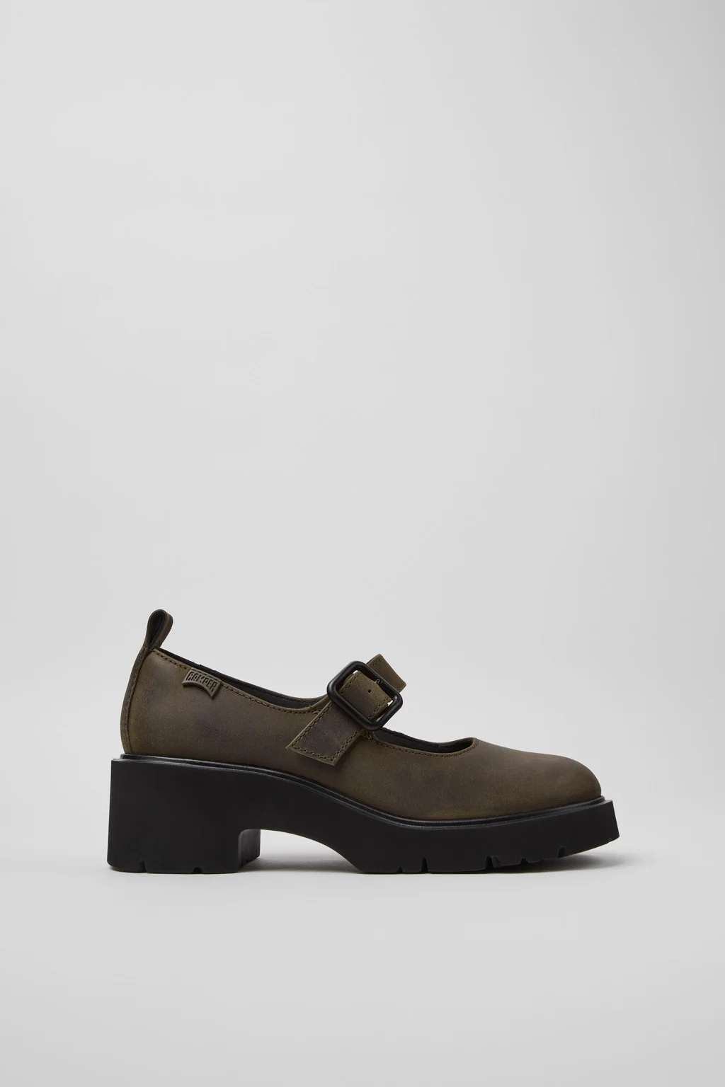 Milah Green Nubuck Shoes for Women. - 1