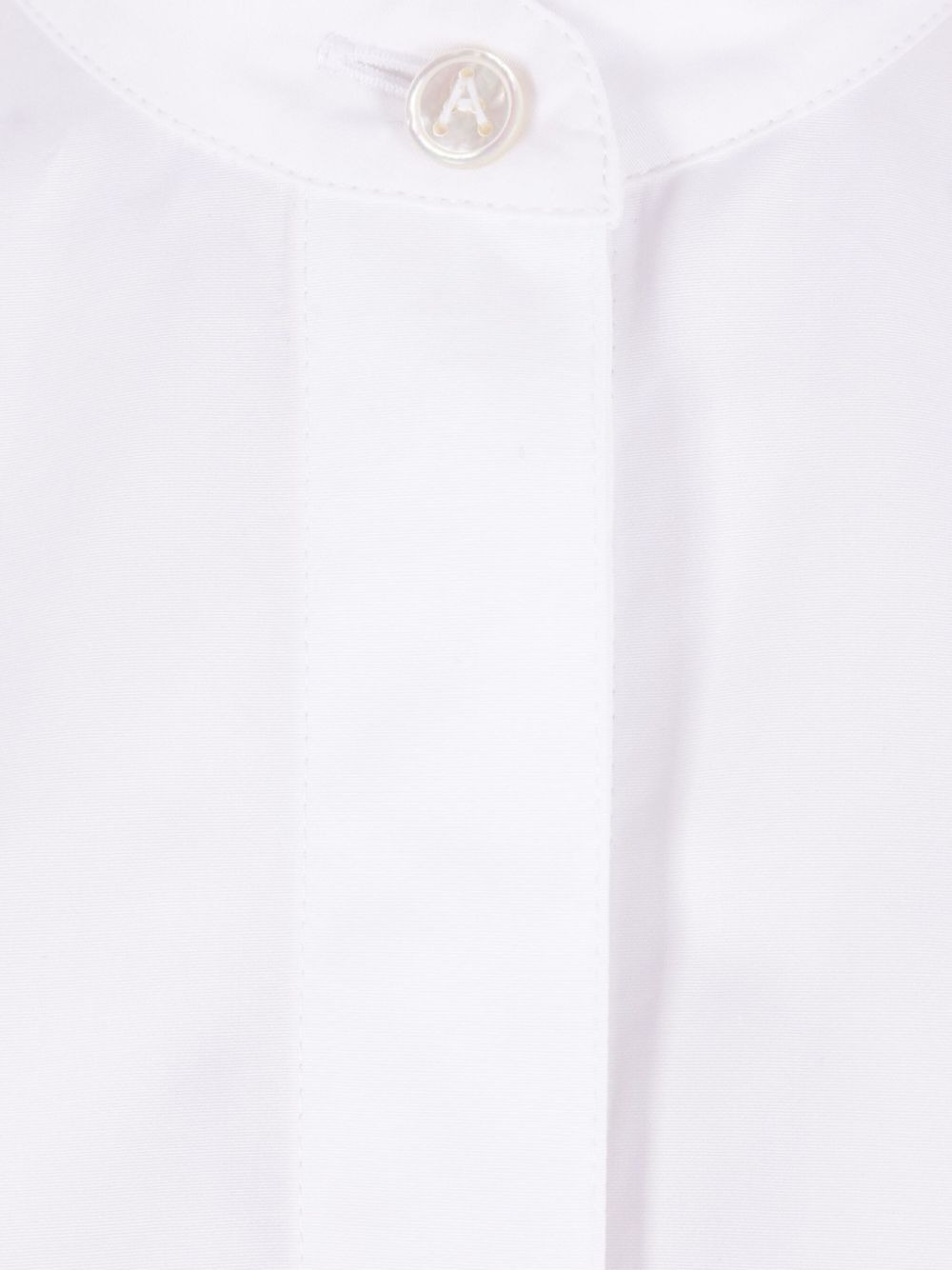 mandarin-collar cinched-waist shirt - 3
