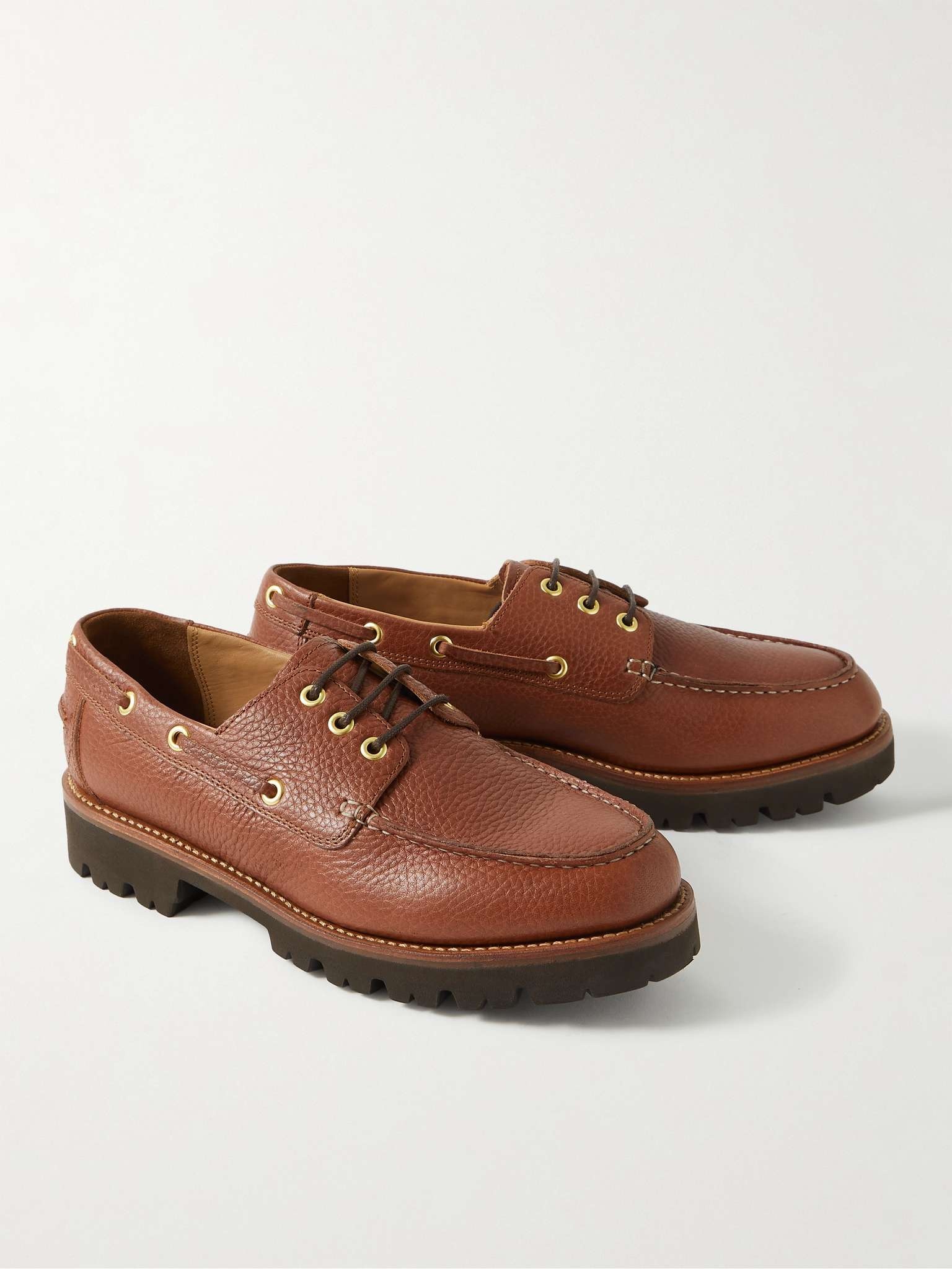 Dempsey Full-Grain Leather Boat Shoes - 4