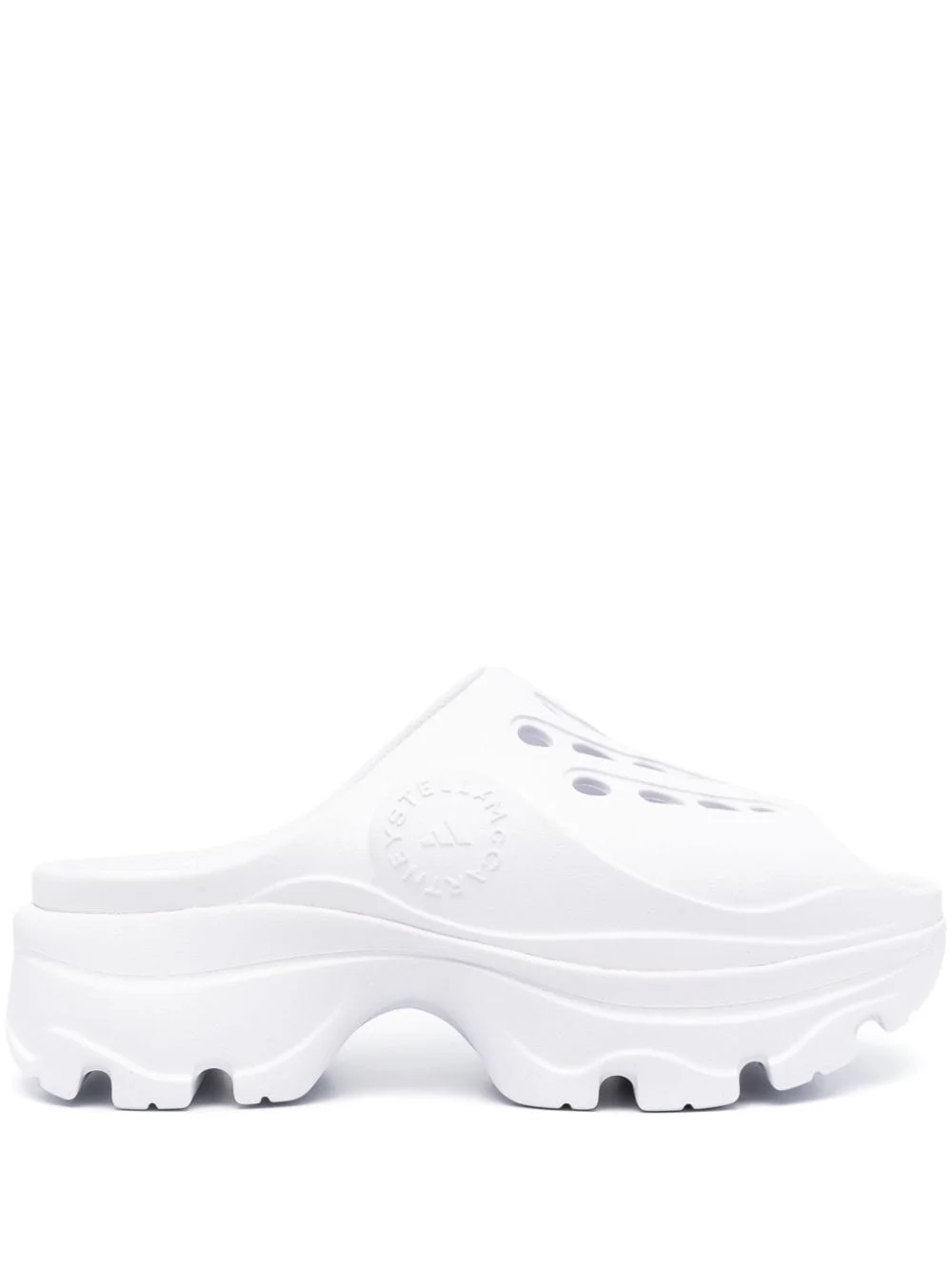 logo-embossed perforated clogs - 1