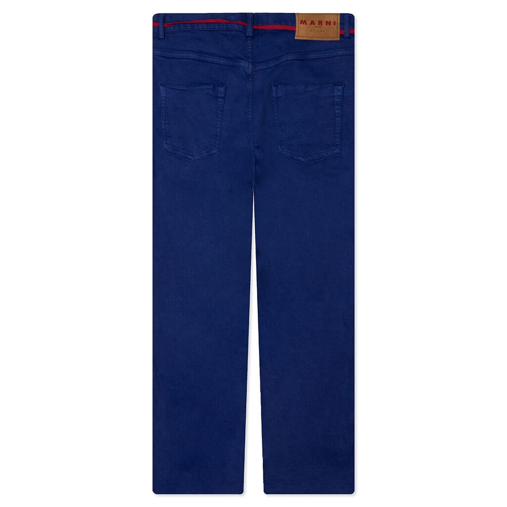 BLUE FLARED 5 POCKET TROUSERS - BLUETTE - 2