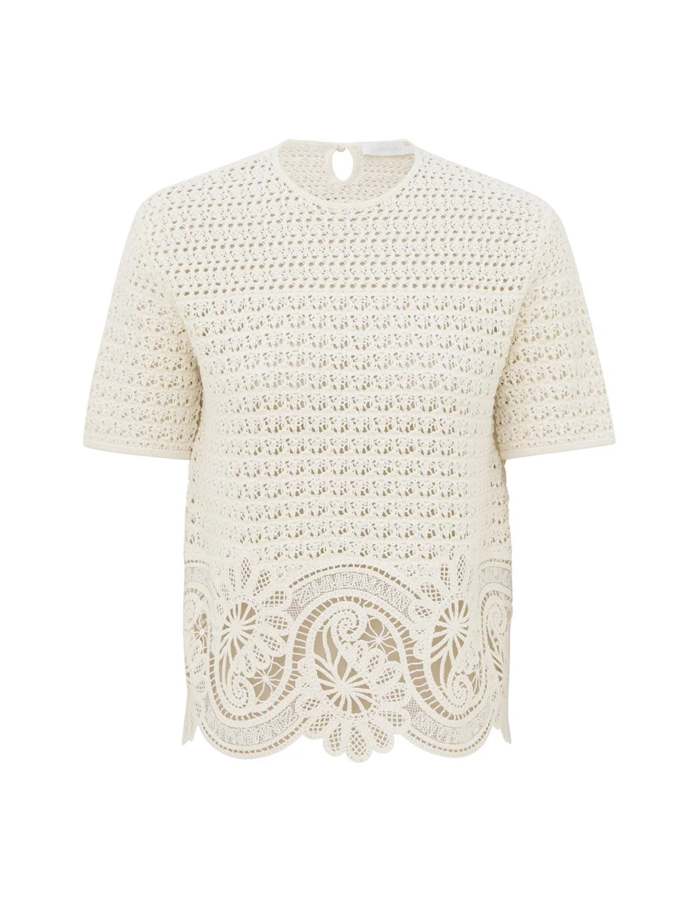 ECHO PAISLEY CROCHET TEE - 1