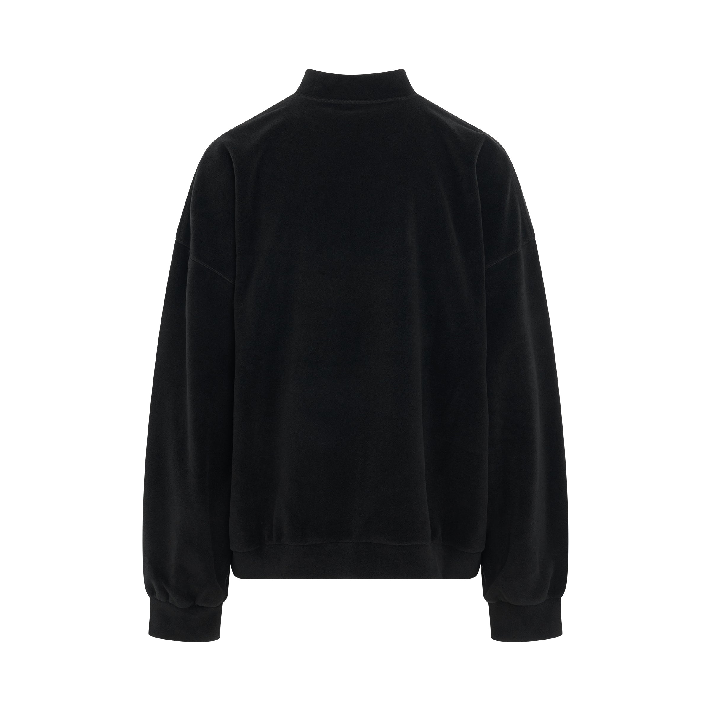 Unity Embroidered Fleece Sweatshirt in Black - 4