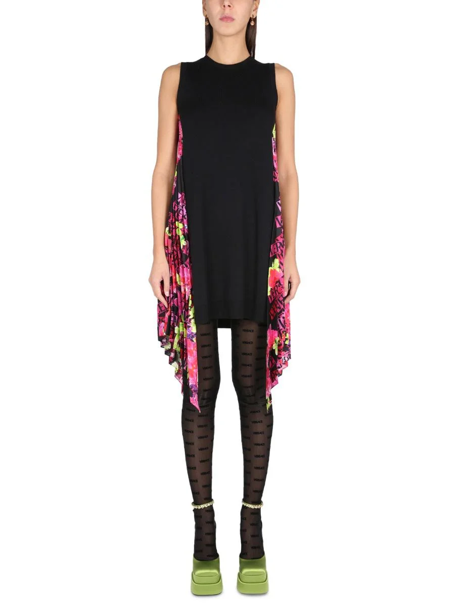 VERSACE ORCHID LOGO DRESS - 1