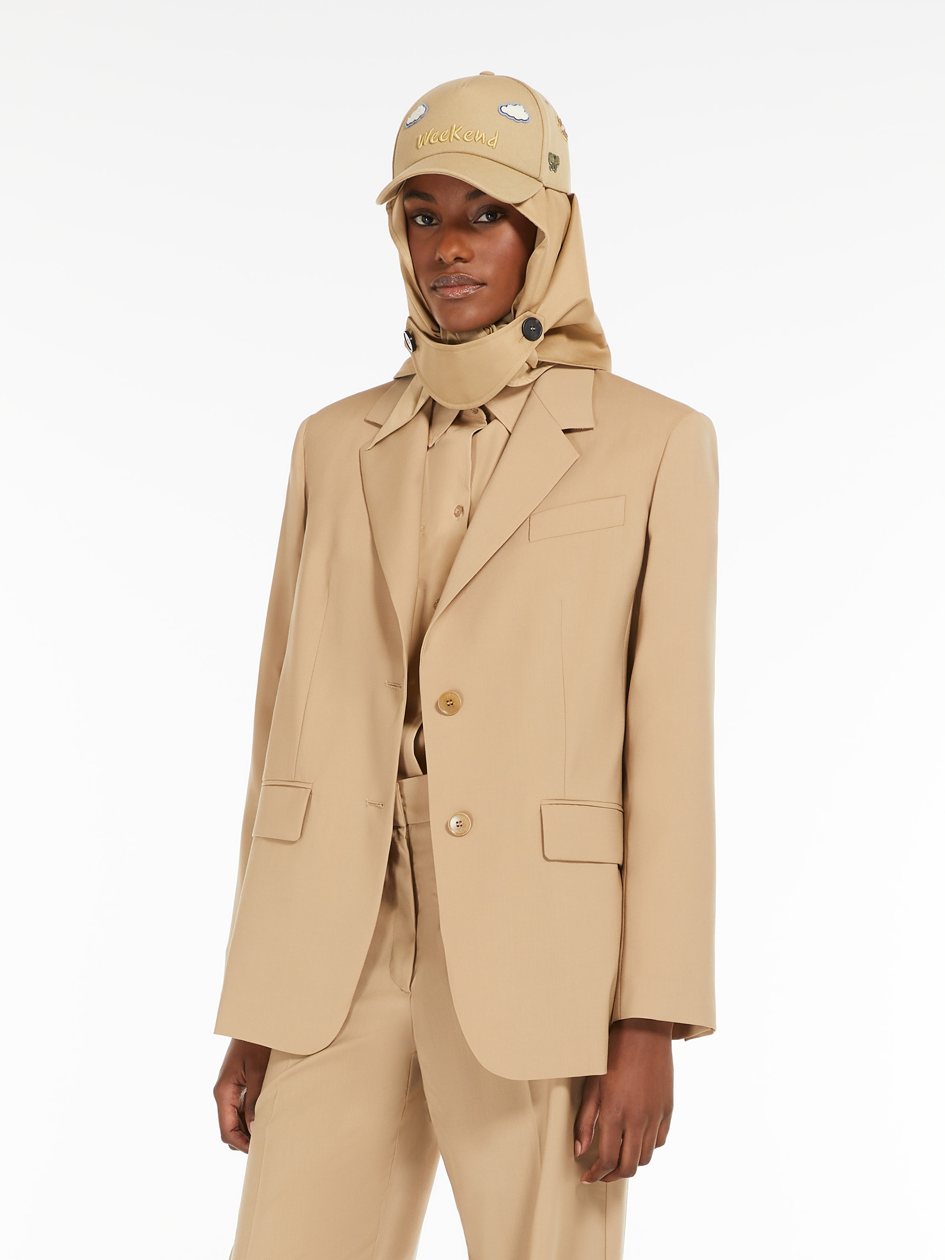 MATERIA Single-breasted wool-blend canvas blazer - 5