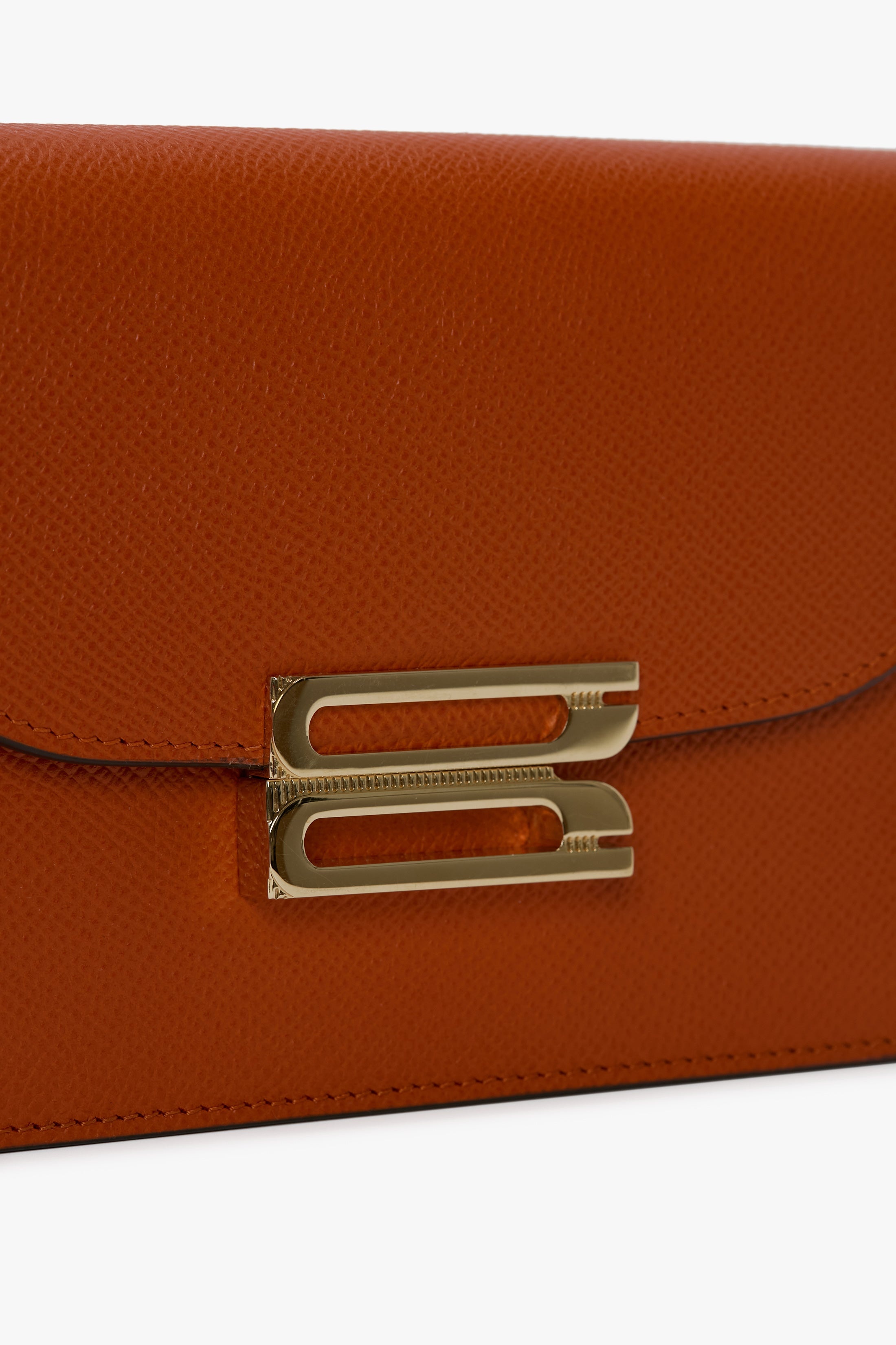 Nano Dorian Belt Bag In Burnt Orange Grained Leather - 5