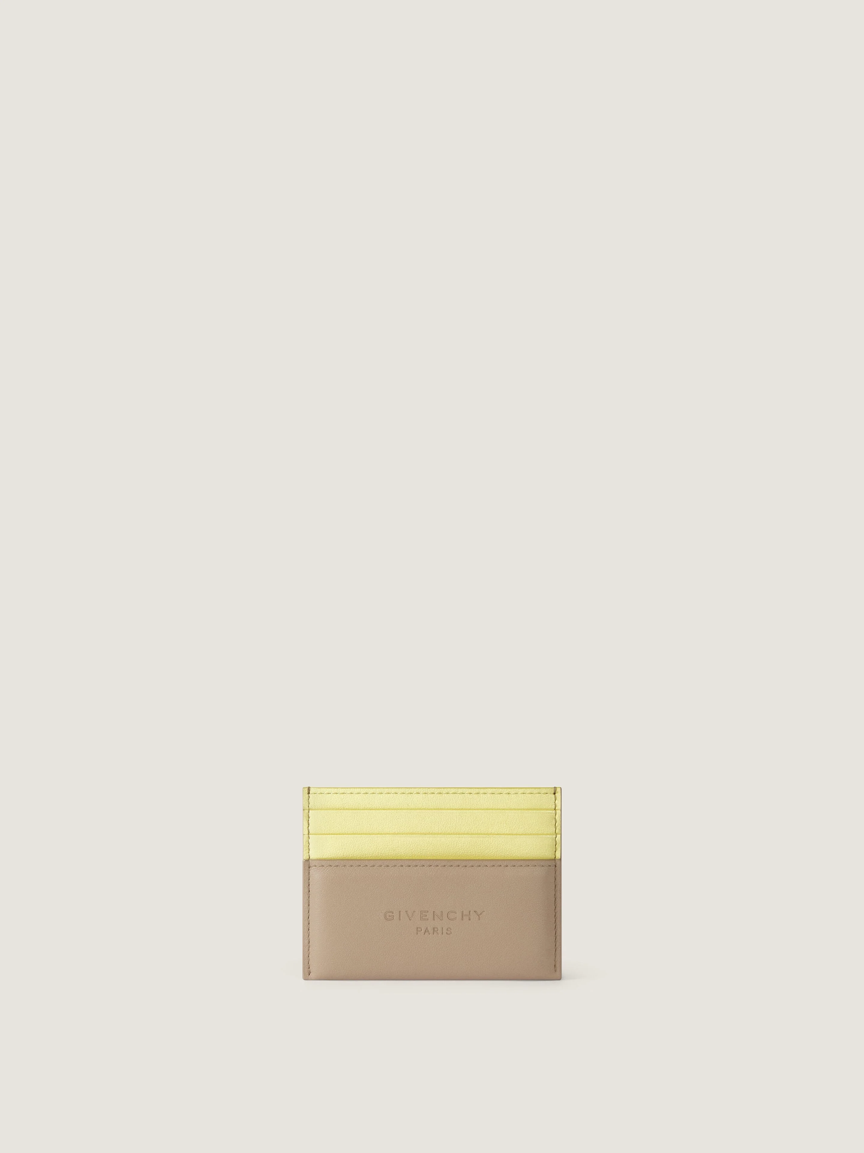 ANTIGONA STAMPED BICOLOR CARD HOLDER IN LEATHER - 1