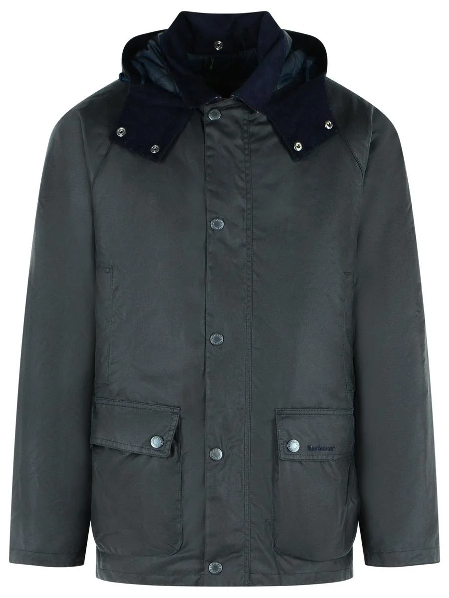 Barbour Modern 'Beaufort' Navy Waxed Cotton Jacket - 1