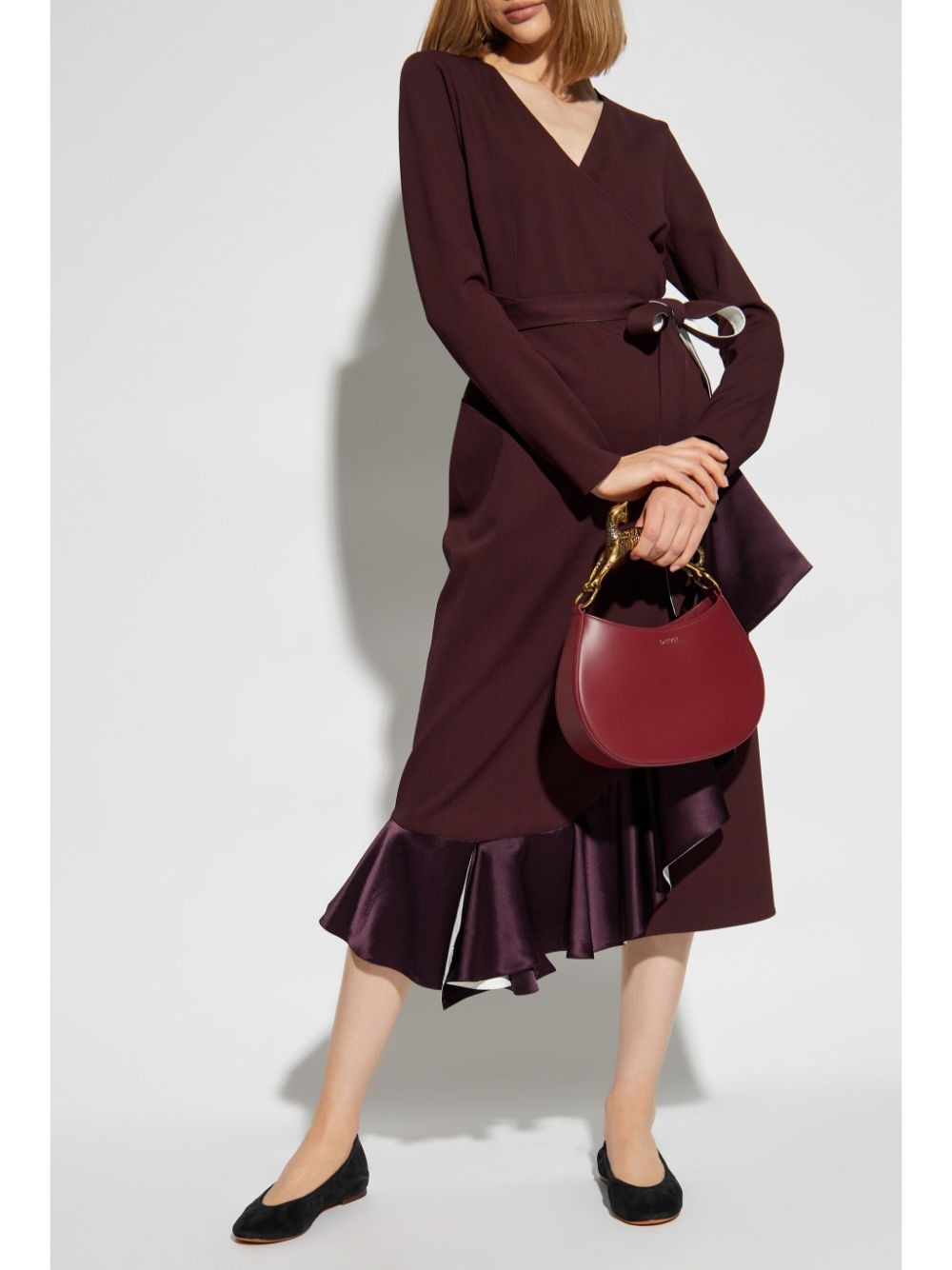 wraparound midi dress - 2