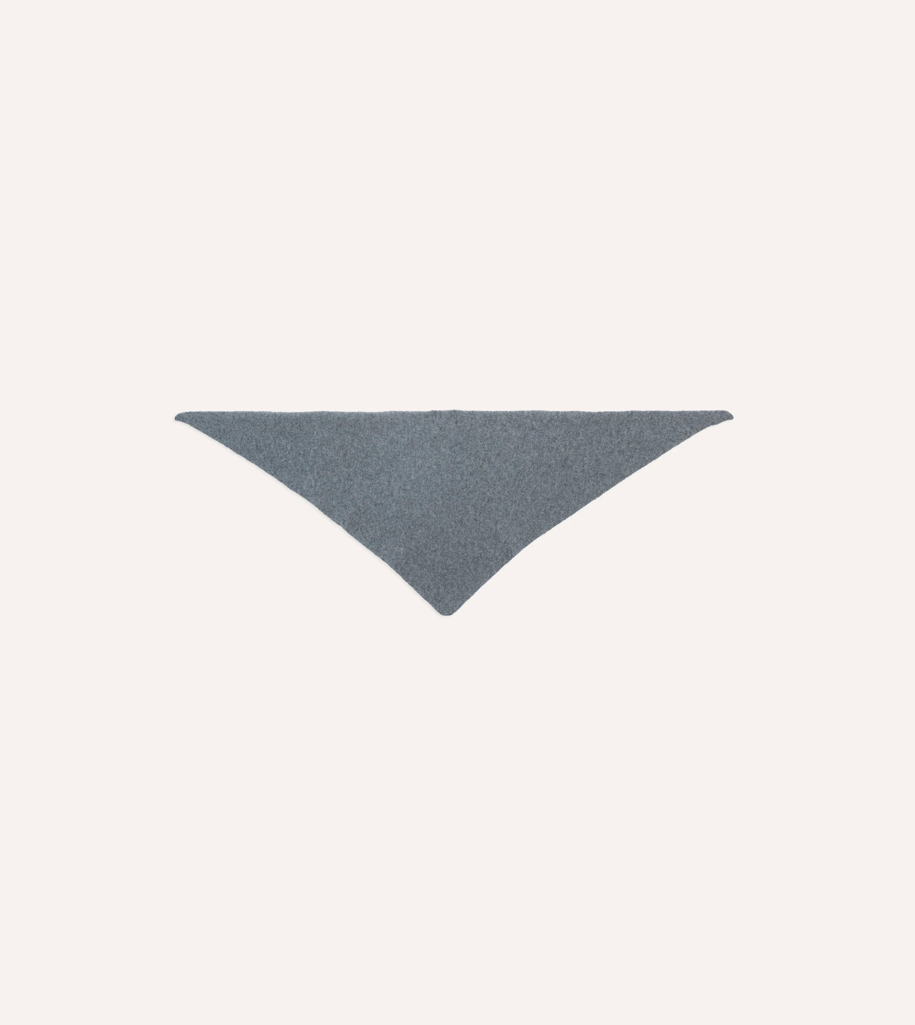 Grey Lambswool Triangle Neck Scarf - 1