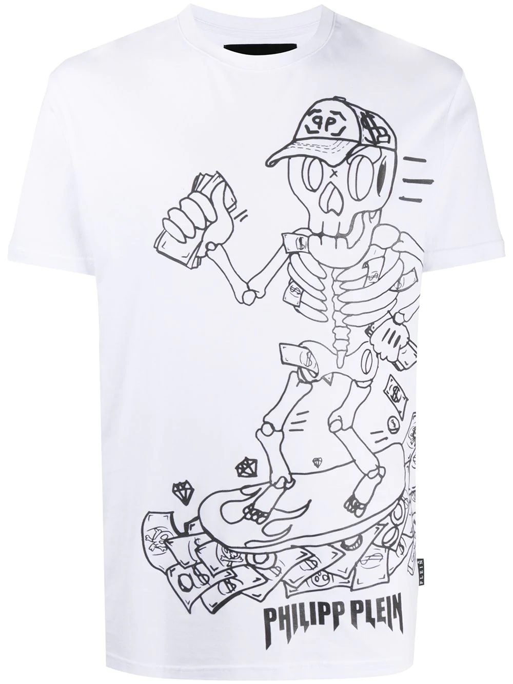 Graffiti-print cotton T-shirt - 1