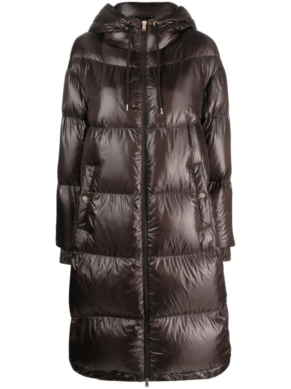 lightweight padded hooded coat - 1