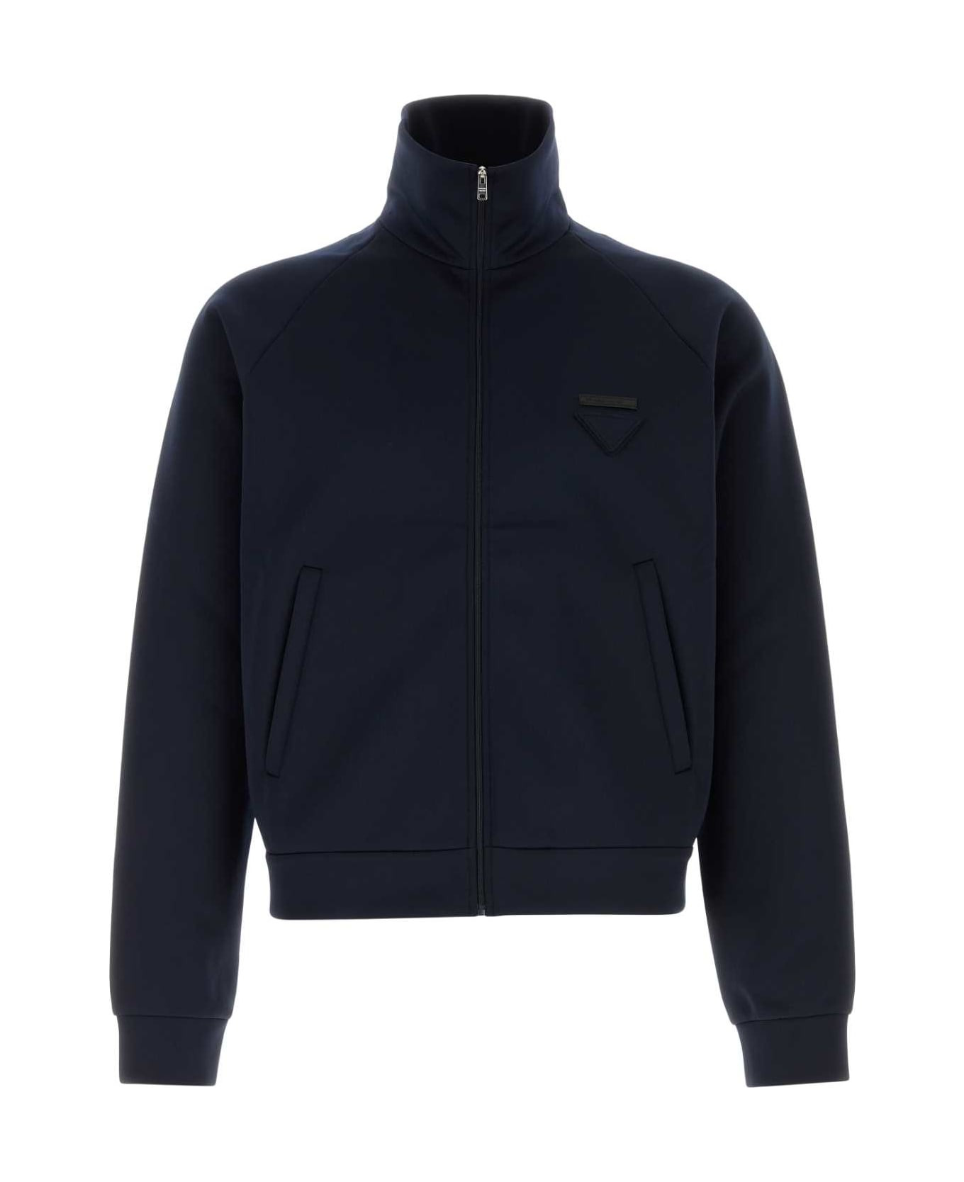 Navy Blue Tech Fabric Sweatshirt - 1