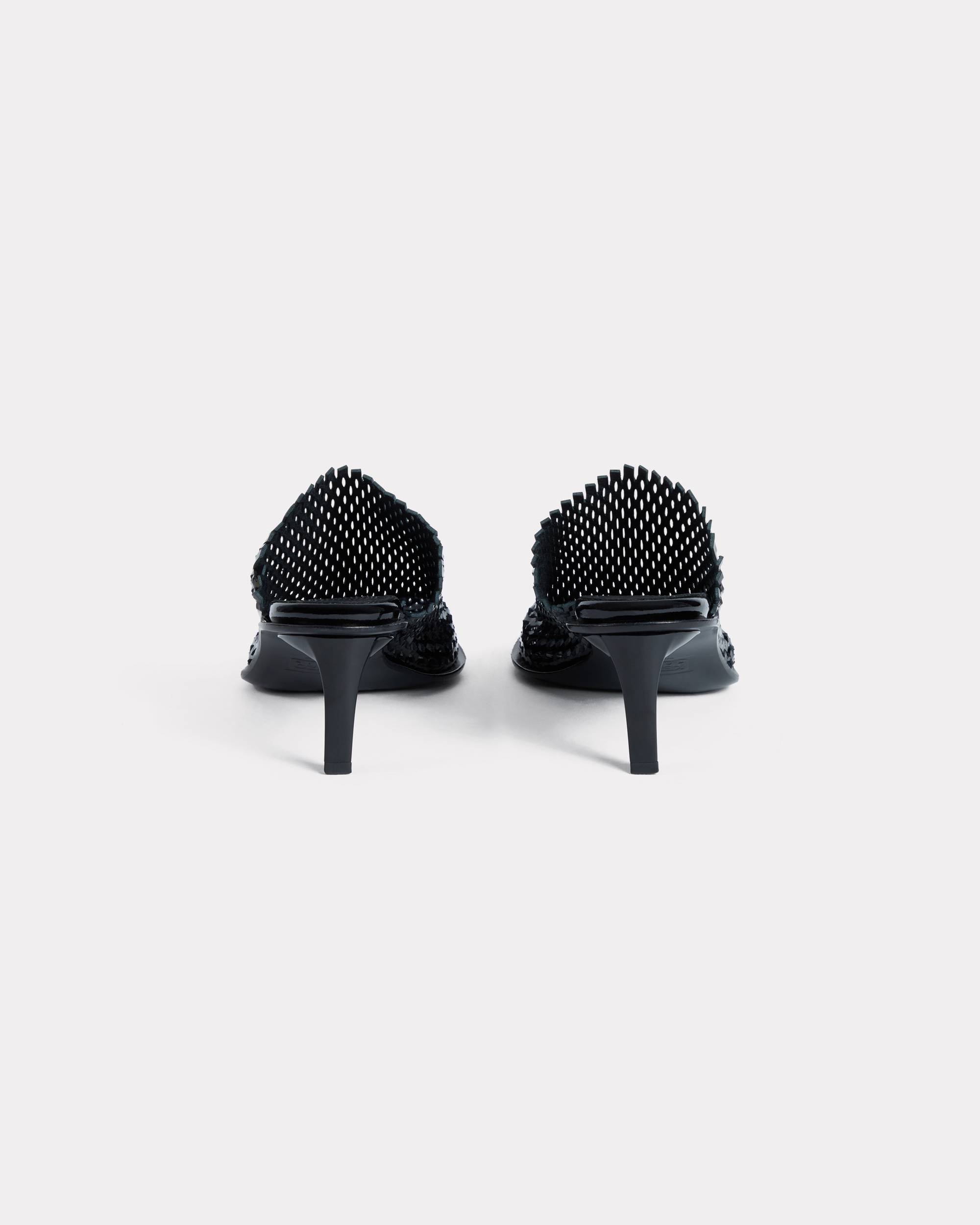 'KENZO-Shomi' heeled mules in perforated leather - 3