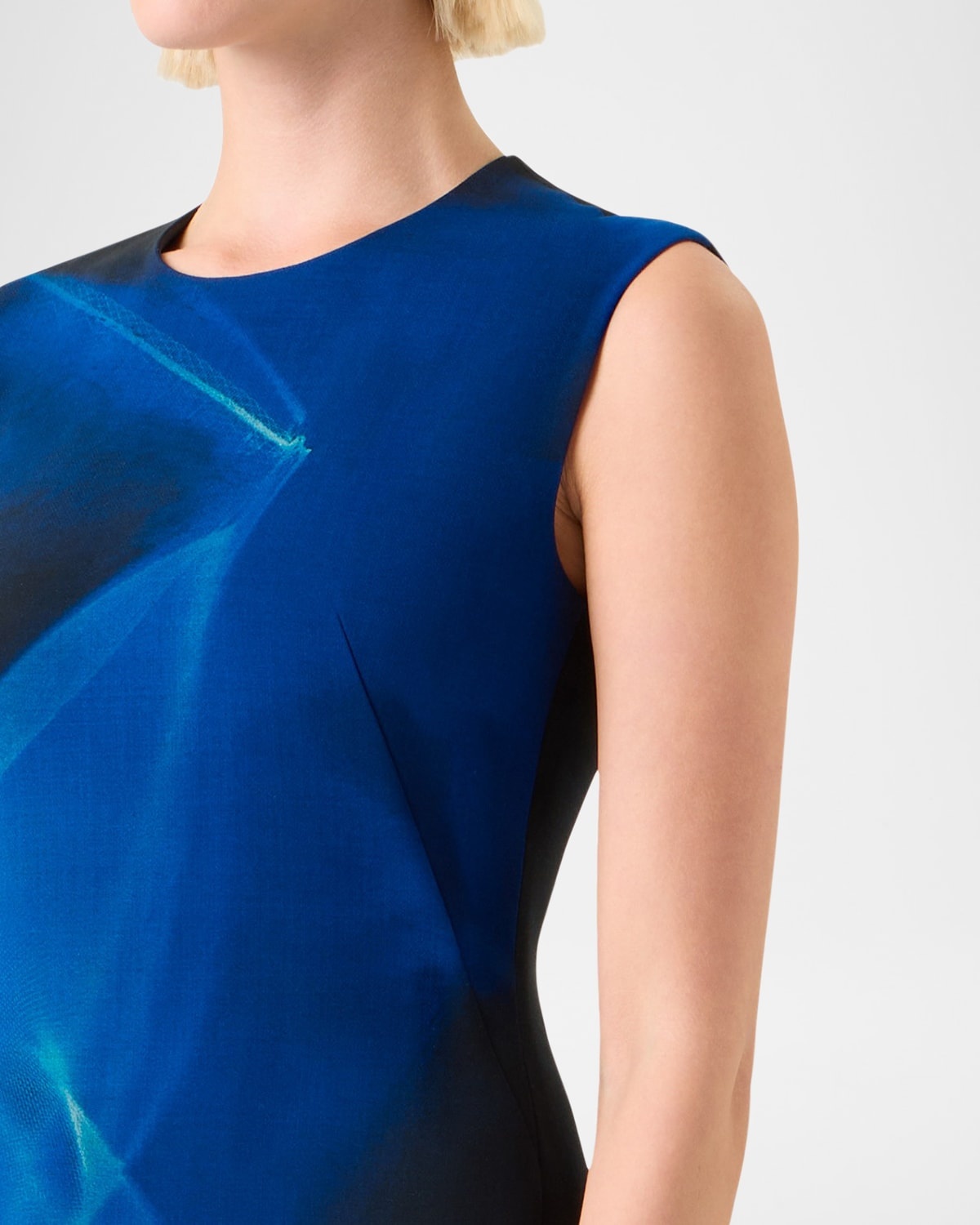 Printed Double-Face Wool Midi Dress - 5