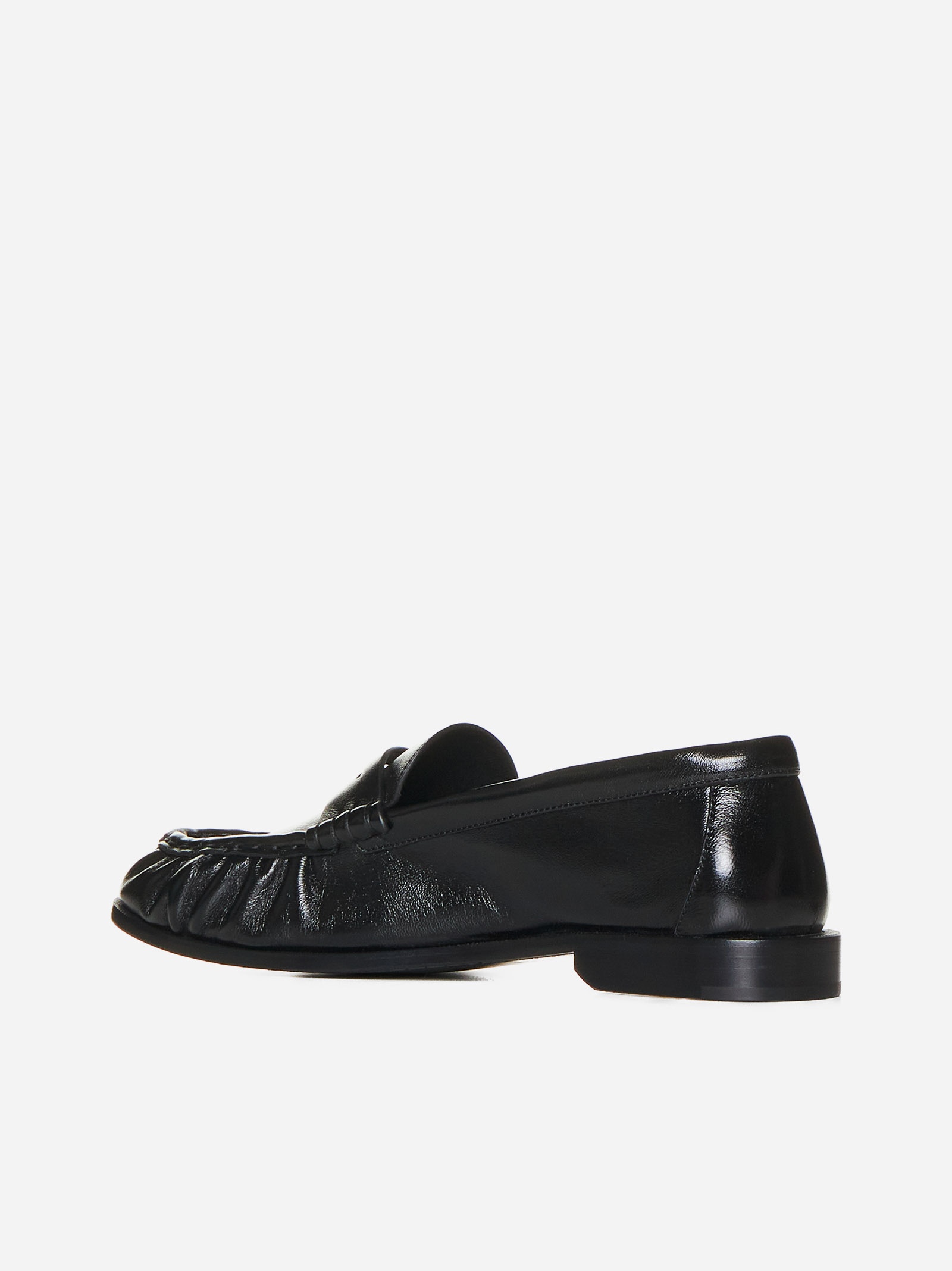 YSL logo leather loafers - 3