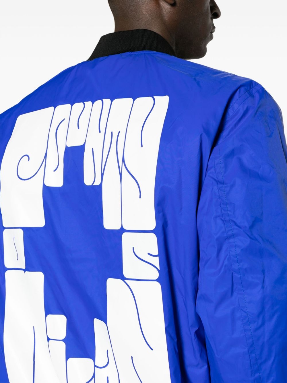 logo-print reversible bomber jacket - 6