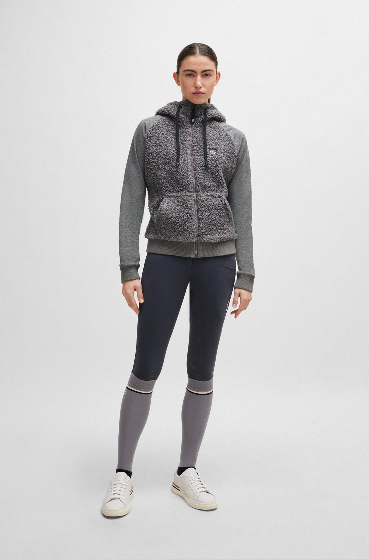 EQUESTRIAN HYBRID HOODIE WITH TEDDY BODY AND HOOD - 2