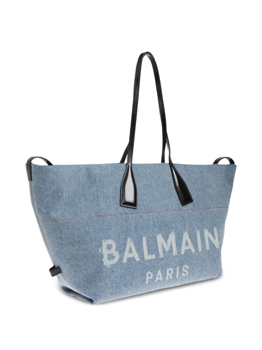 large logo-print denim tote bag - 4