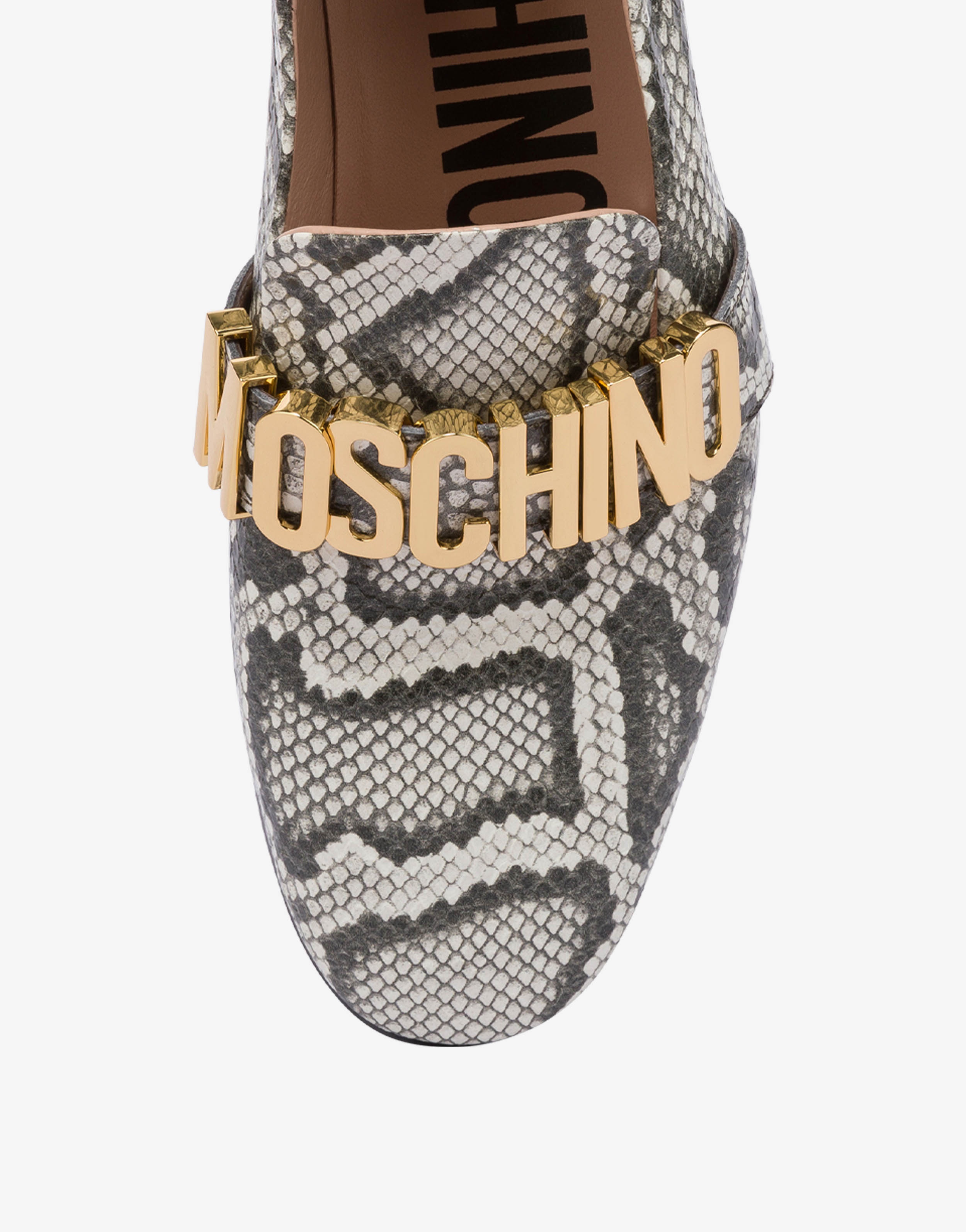PYTHON-PRINT CALFSKIN SLIPPERS - 4