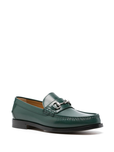 GUCCI Horsebit-detail leather loafers outlook