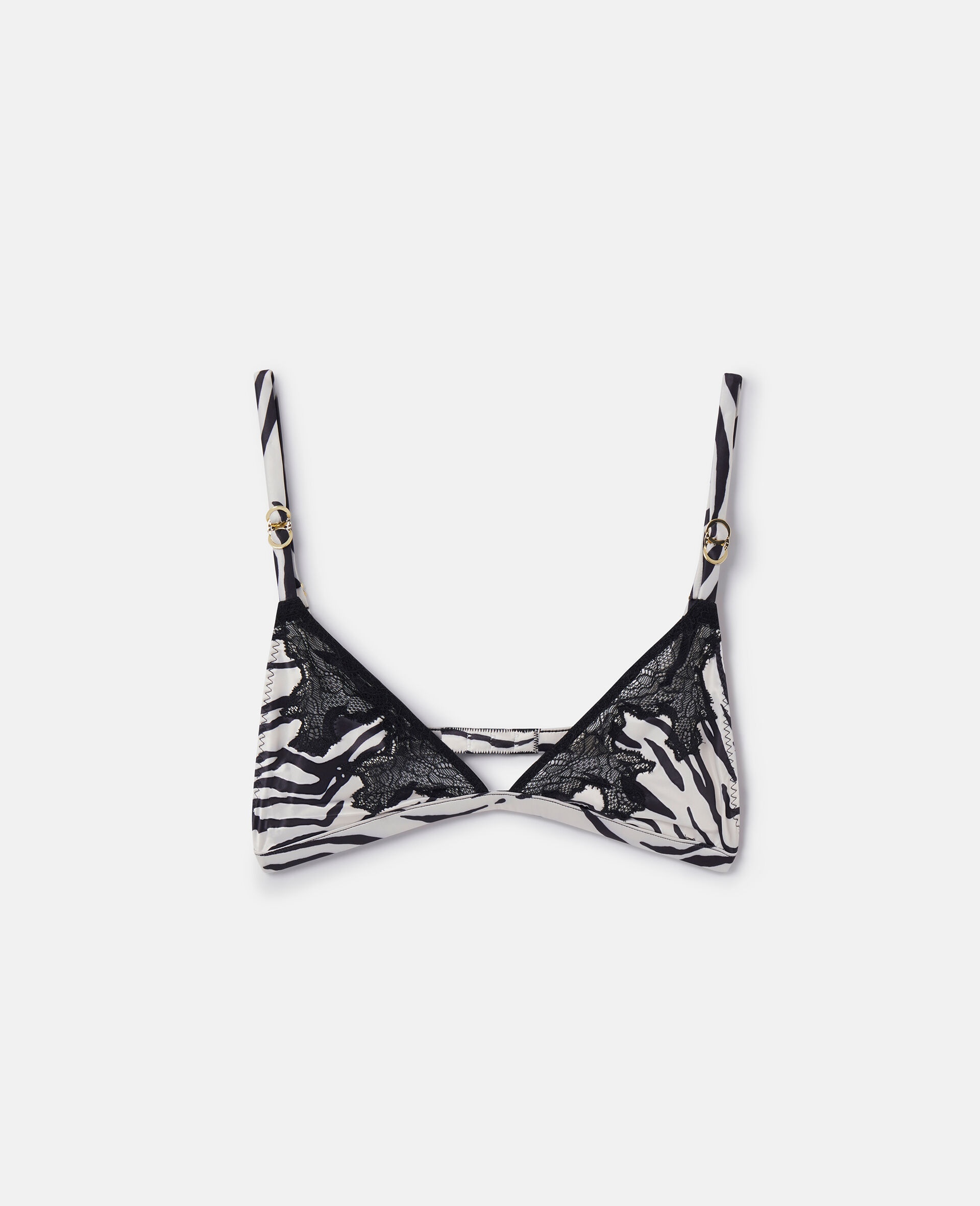 Zebra Print Satin Soft Cup Bra - 1