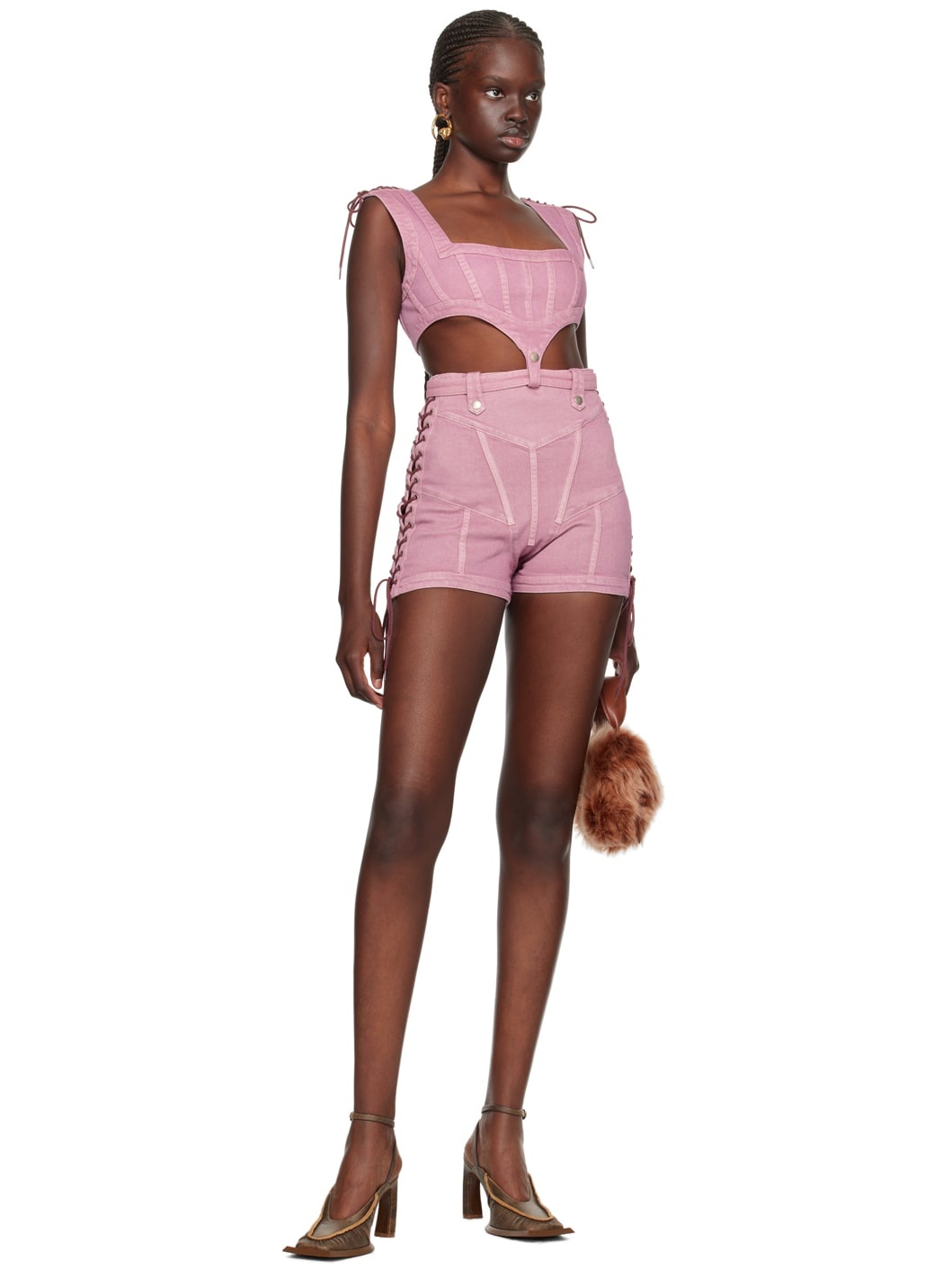 Pink KNWLS Edition Denim Tank Top - 4
