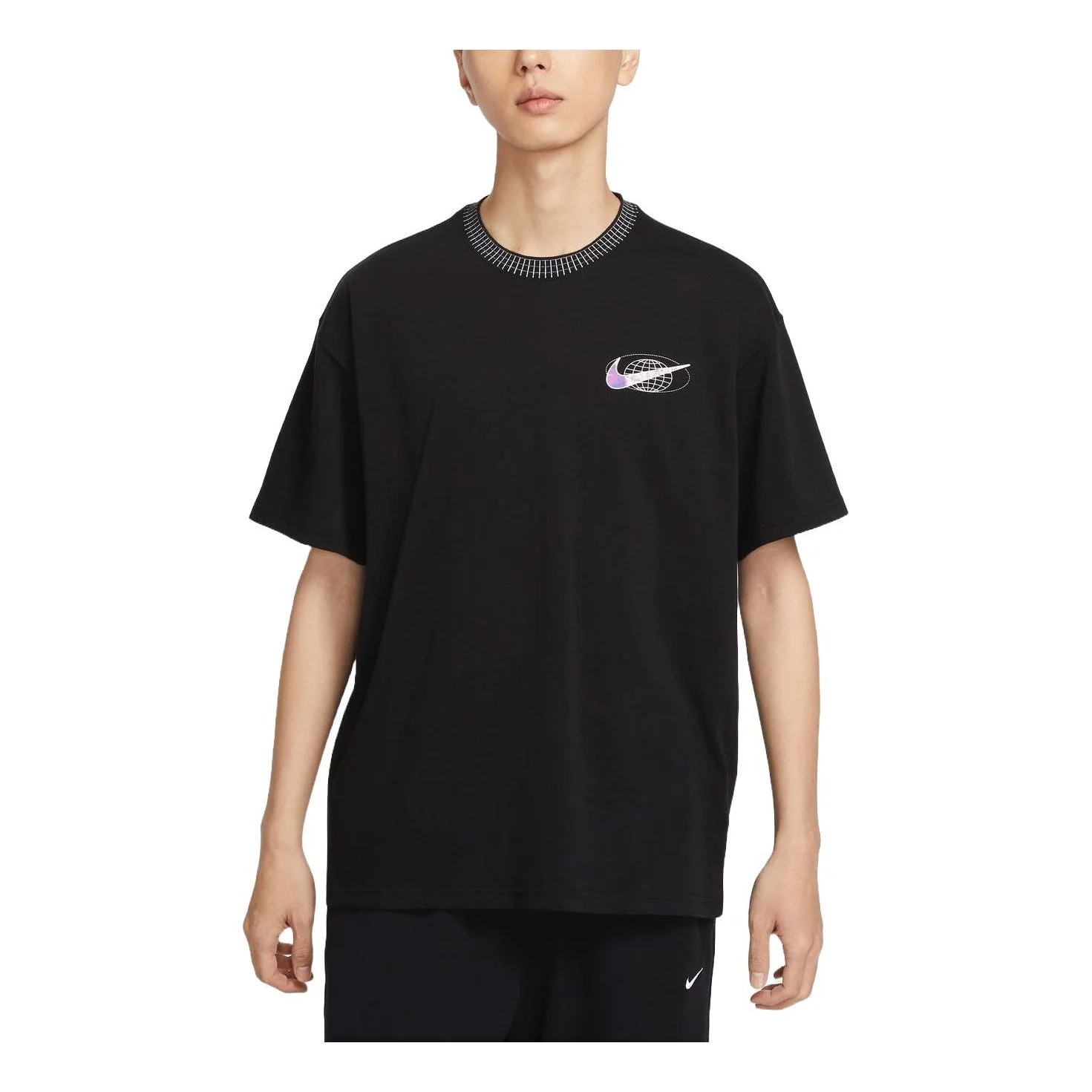 Nike Sportswear Swoosh Graphic T-Shirt Asia Sizing 'Black' FV3759-010 - 1