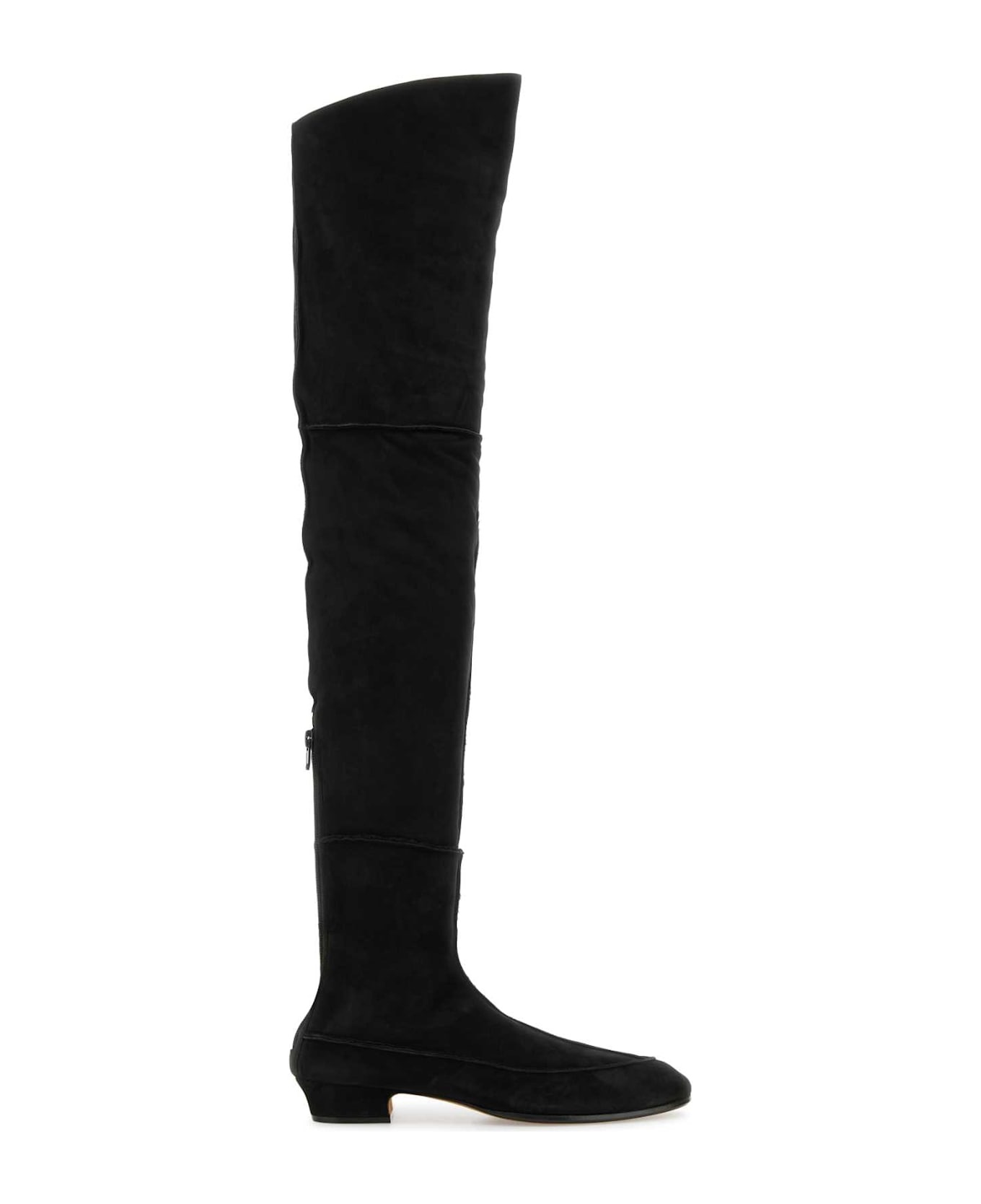 Black Suede Awar 25 Over-the-knee Boots - 1